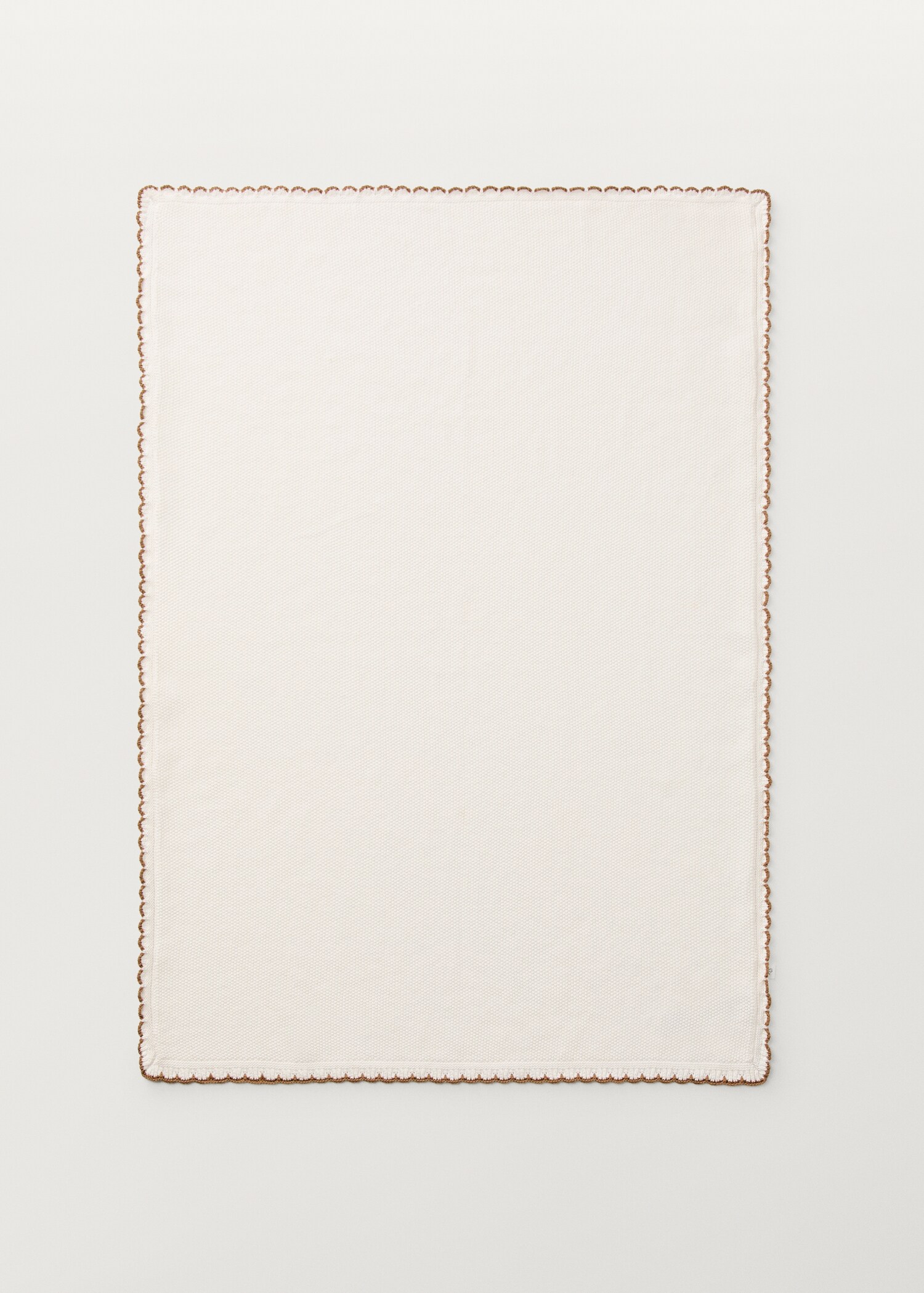 Cotton knitted children's blanket with crochet trim - Details of the article 3