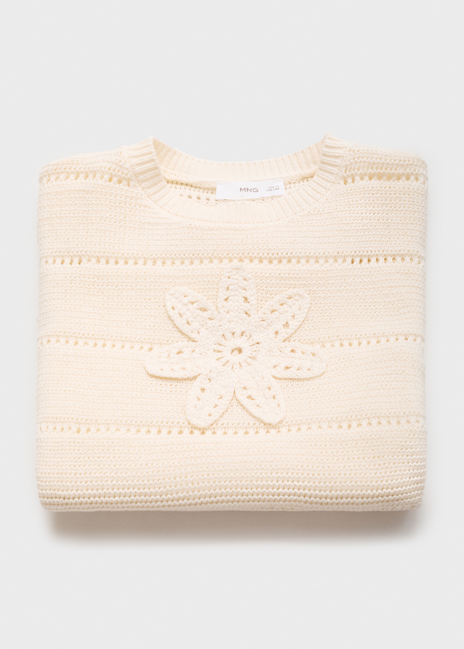 Short-sleeved crochet sweater - Details of the article 0