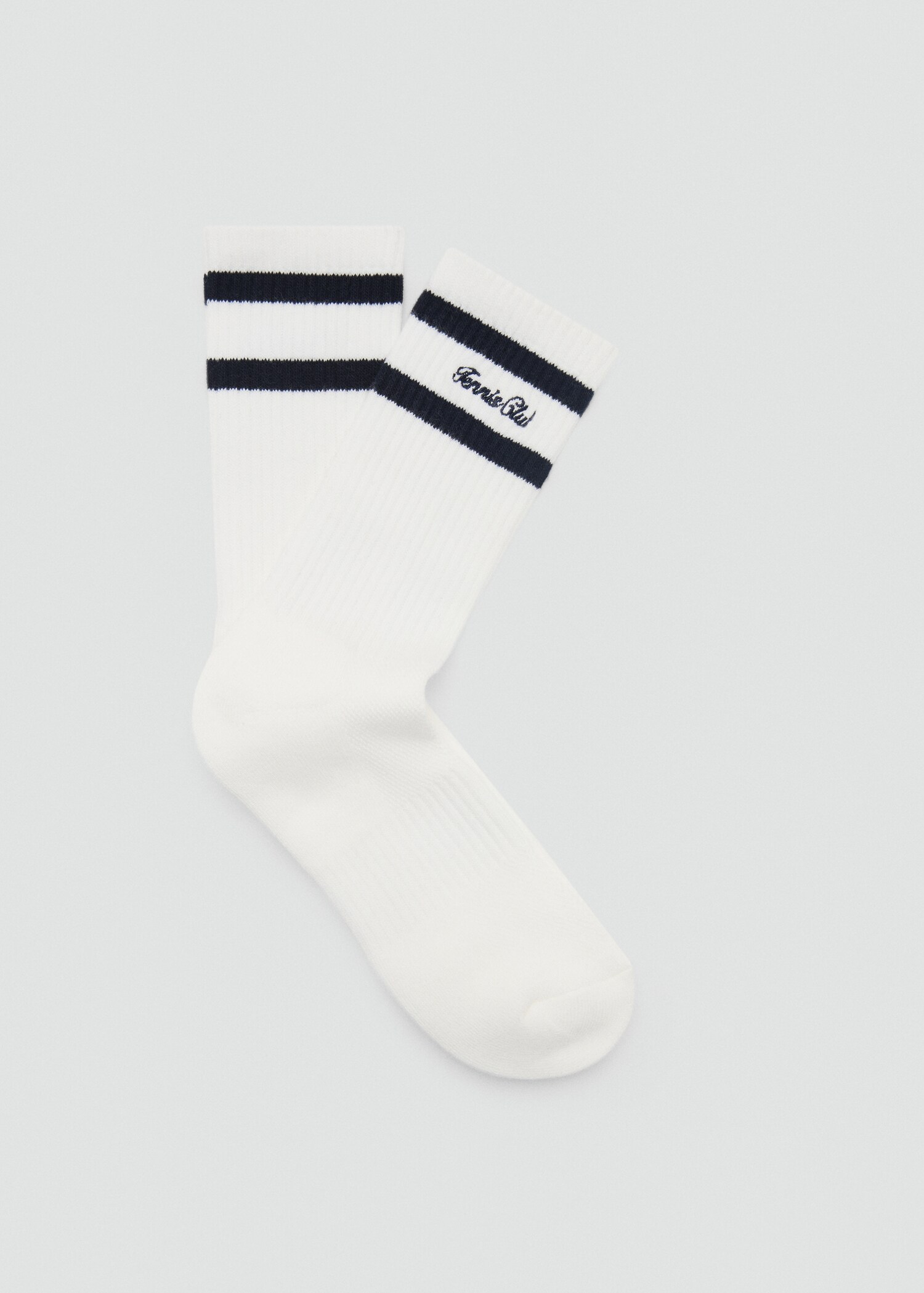 Embroidered double stripe socks - Article without model