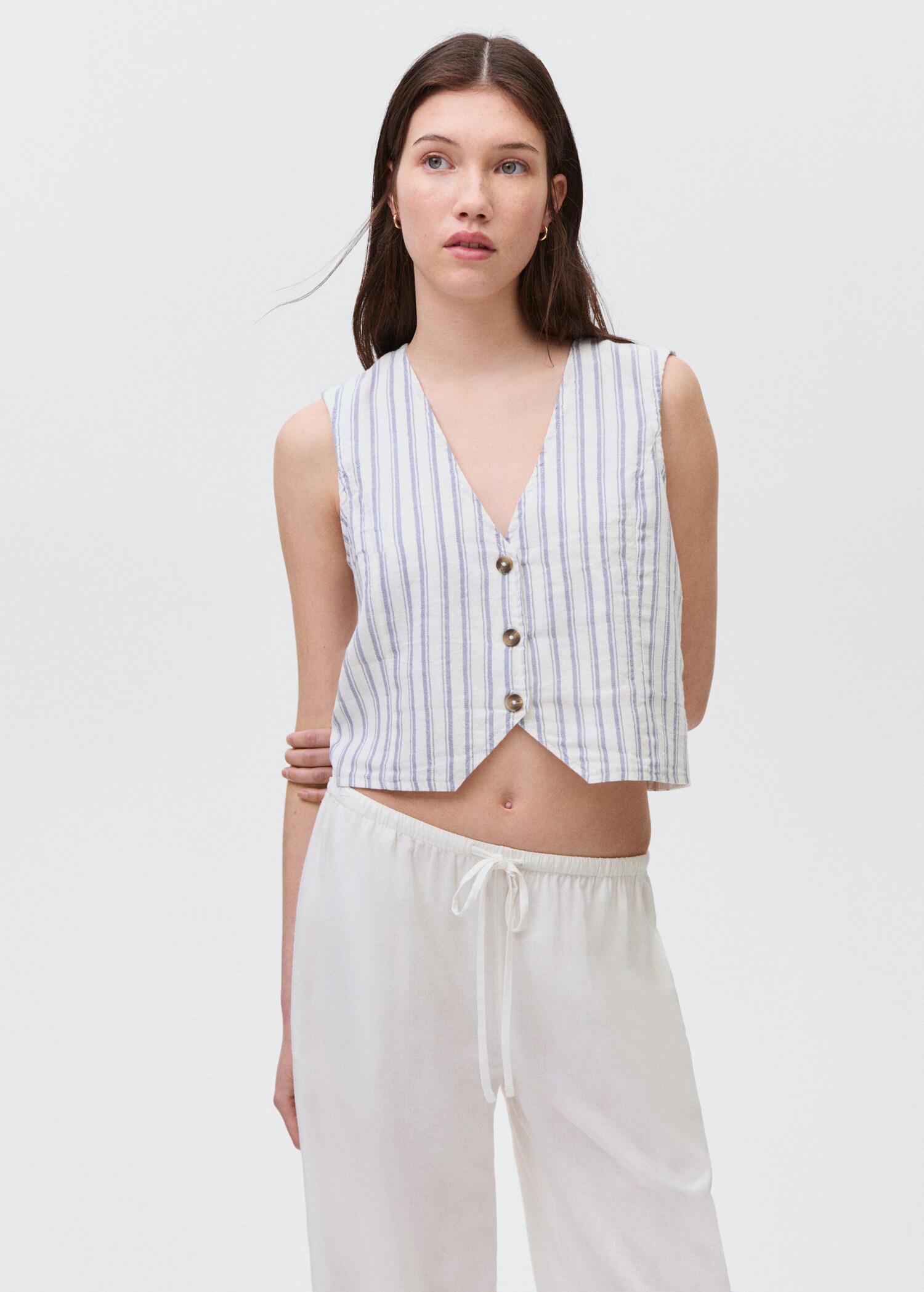 Striped suit waistcoat - Medium plane