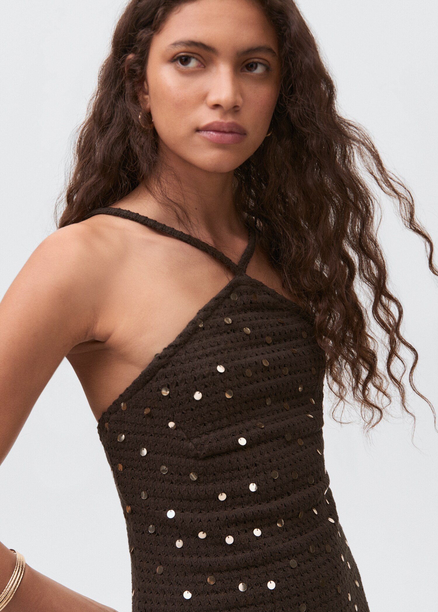 Crochet dress with sequins - Details of the article 1