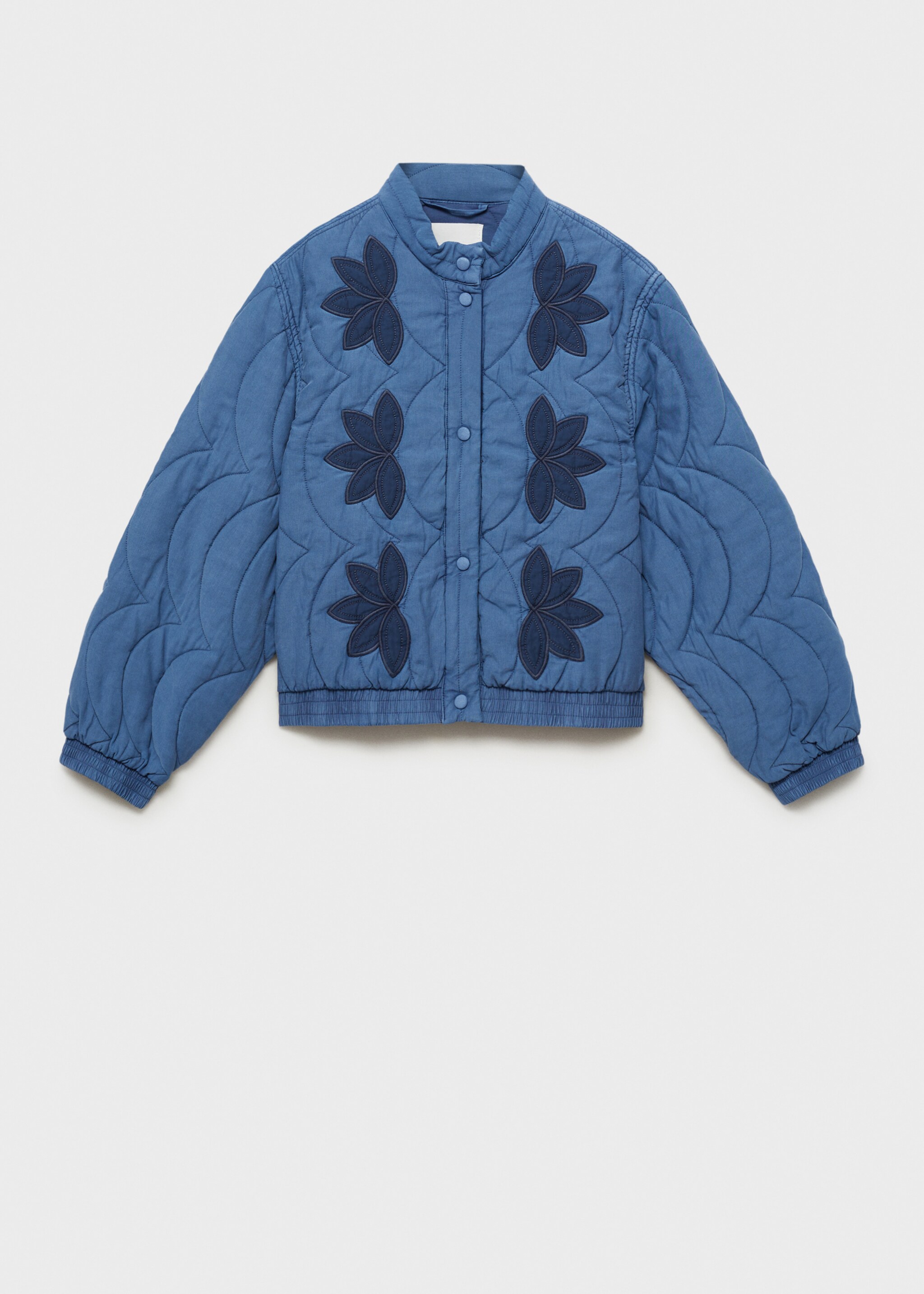 Veste matelassée broderie à fleurs - Article sans modèle