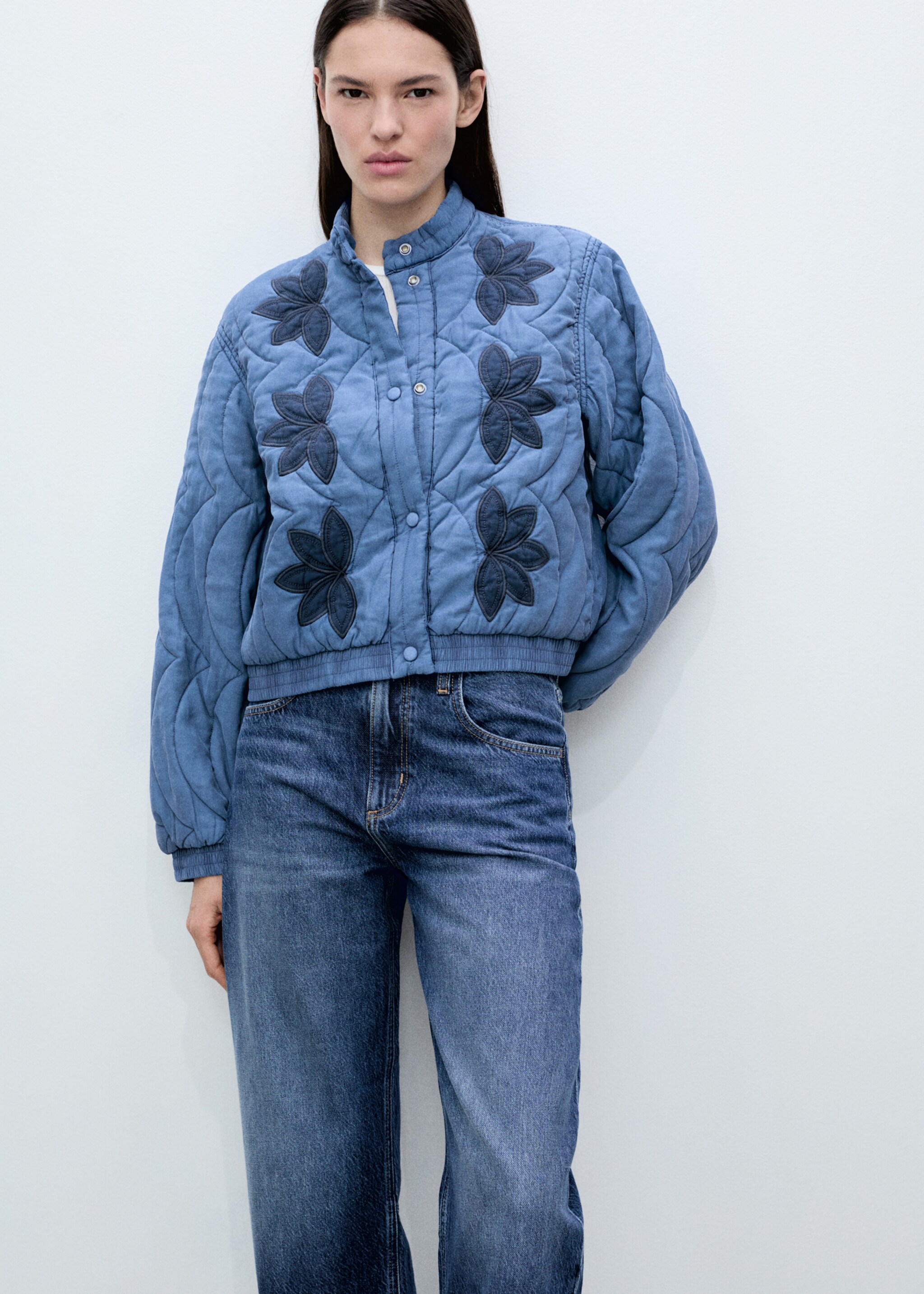 Veste matelassée broderie à fleurs - Détail de l'article 2