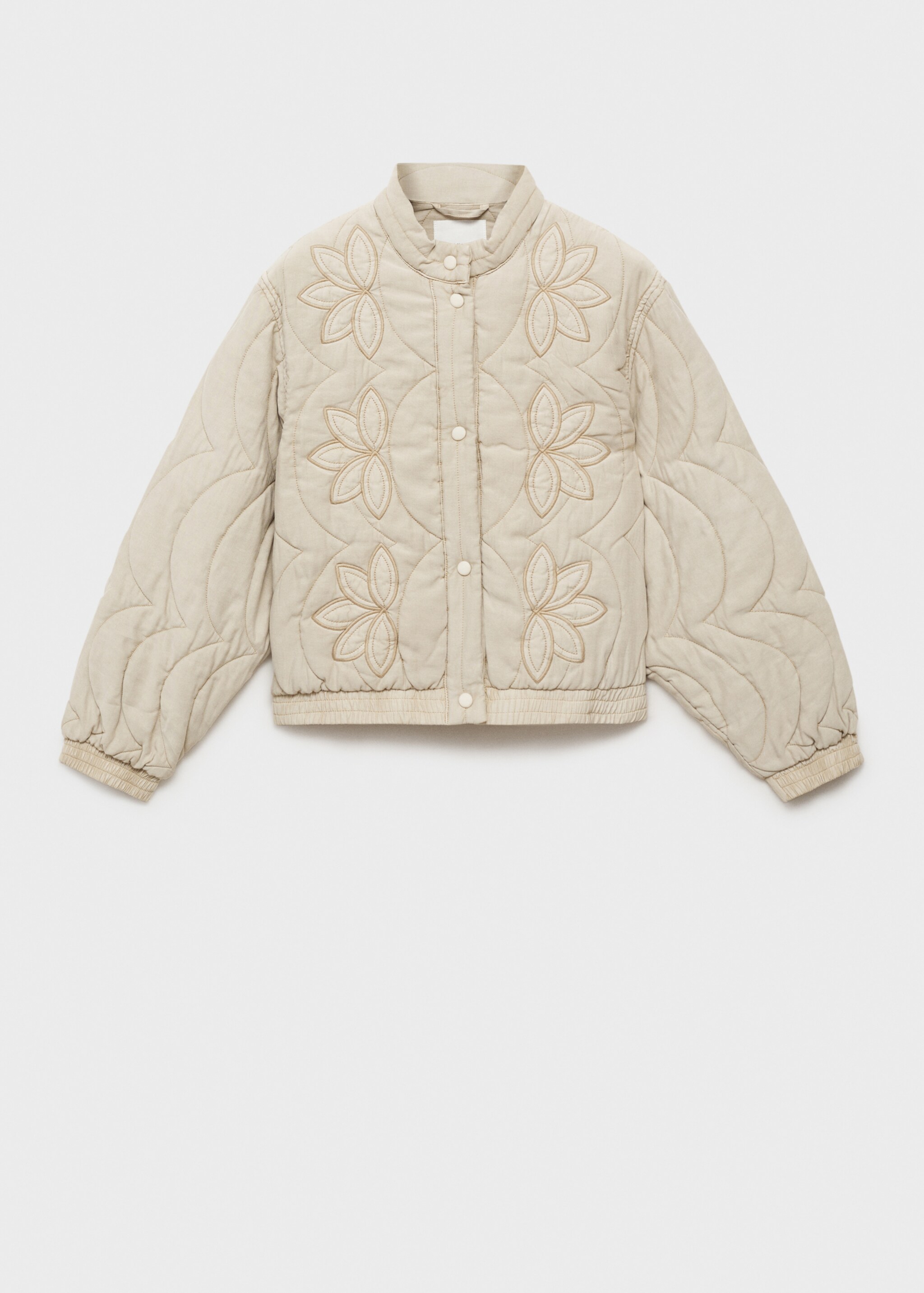 Veste matelassée broderie à fleurs - Article sans modèle
