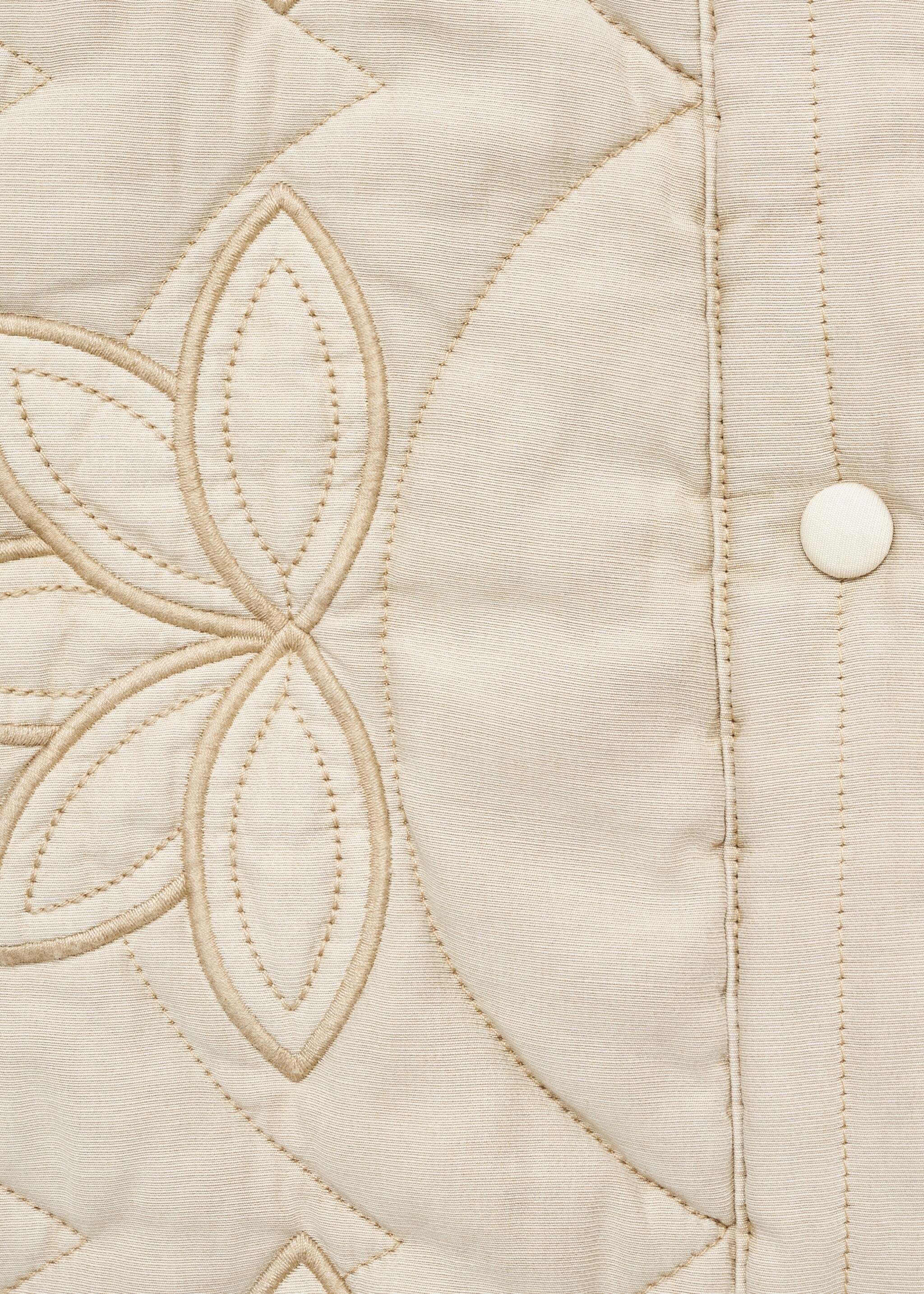 Veste matelassée broderie à fleurs - Détail de l'article 0