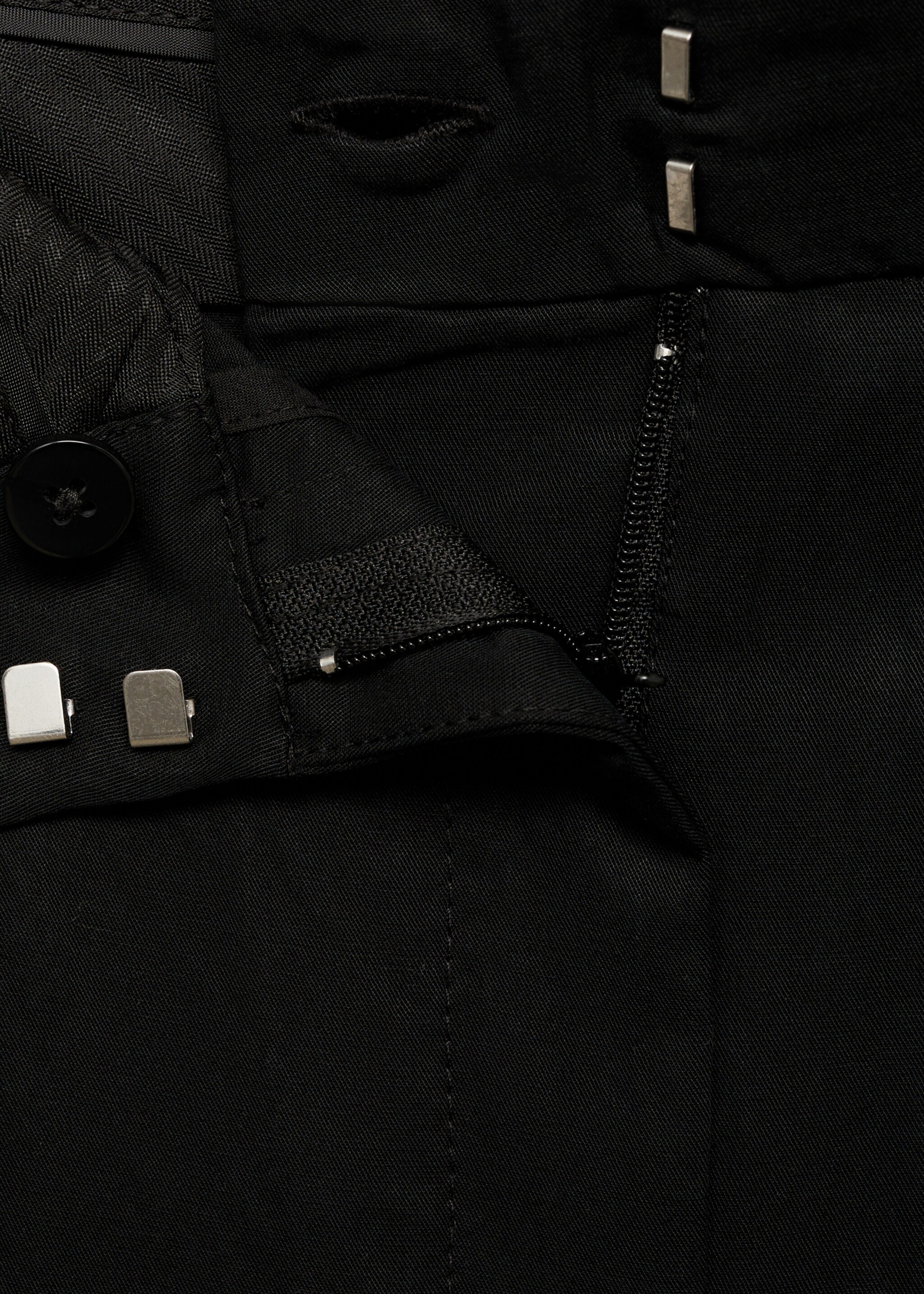 Straight lyocell suit trousers - Details of the article 0
