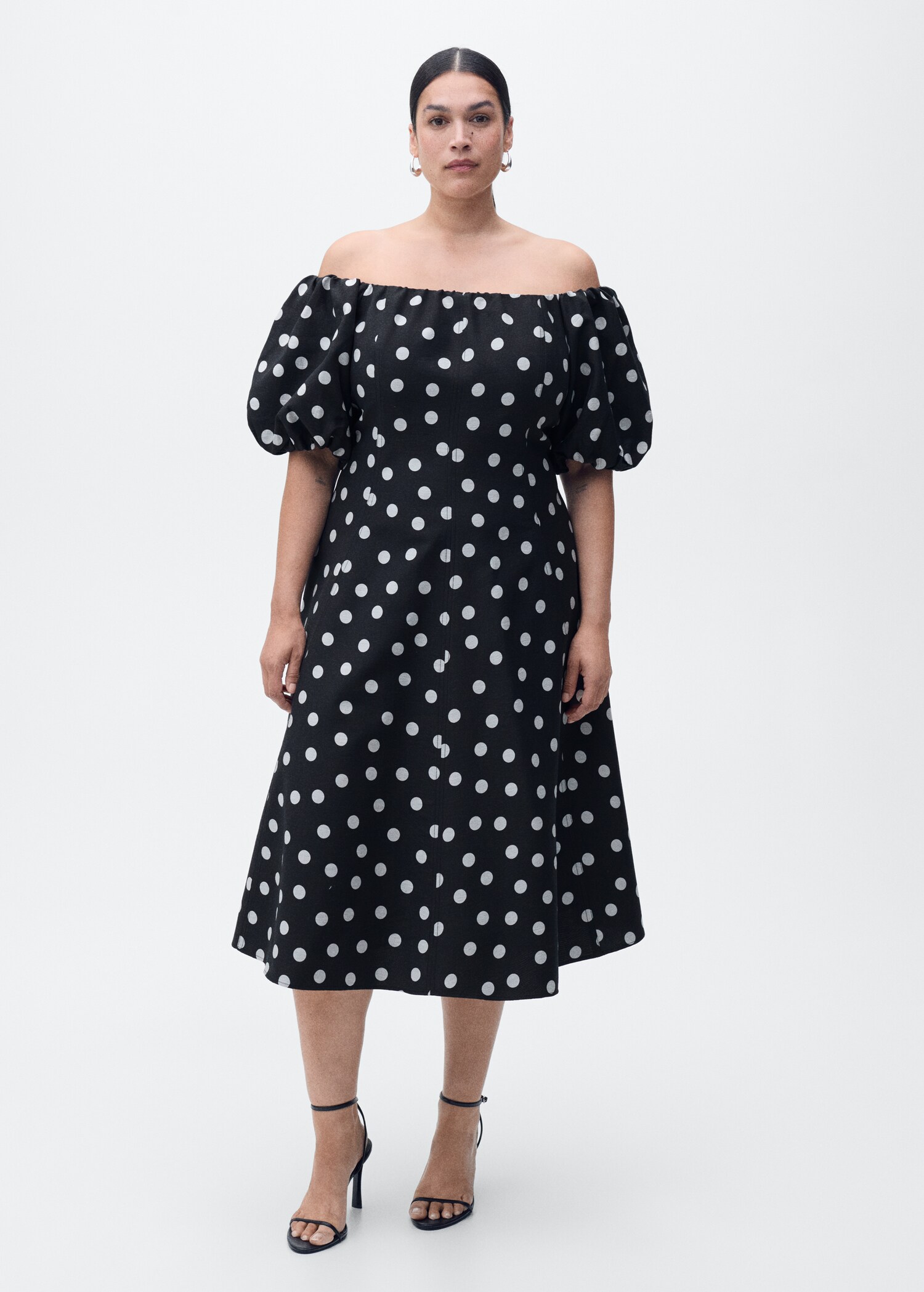 Strapless polka-dot dress - Details of the article 3