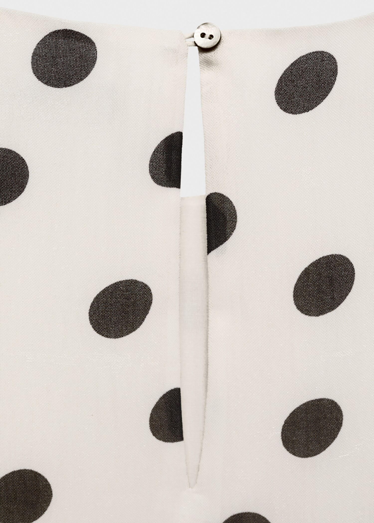 Polka-dot wrap-neck blouse - Details of the article 0