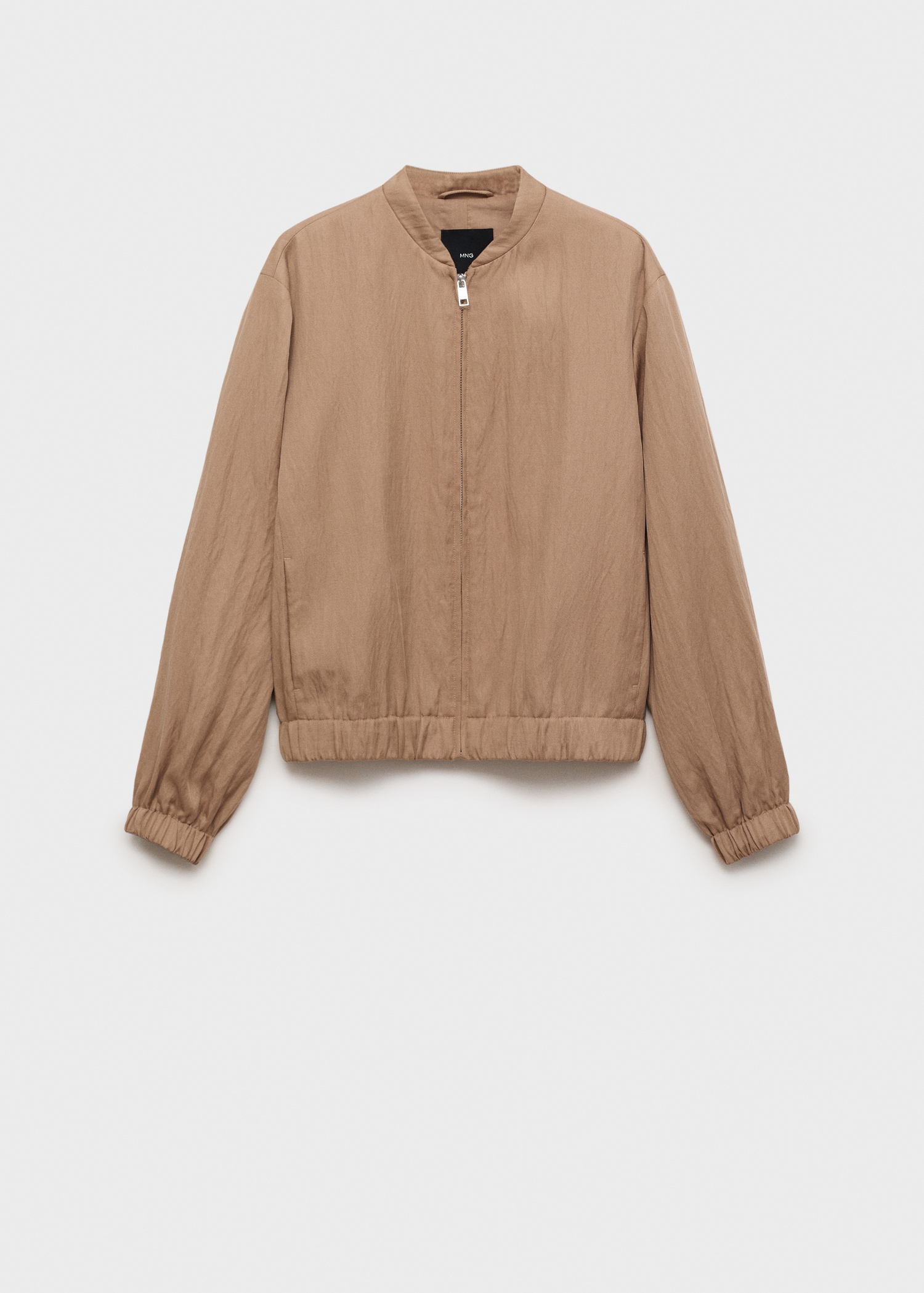 Bomber Jacke Bomberjacke Damen Mango Lyocell-Bomberjacke