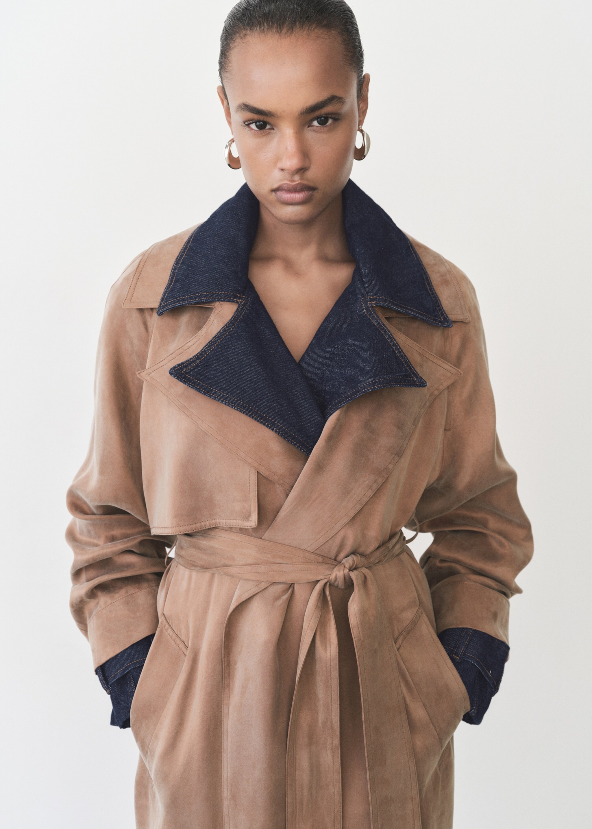 Belt lyocell trench - Medium plane