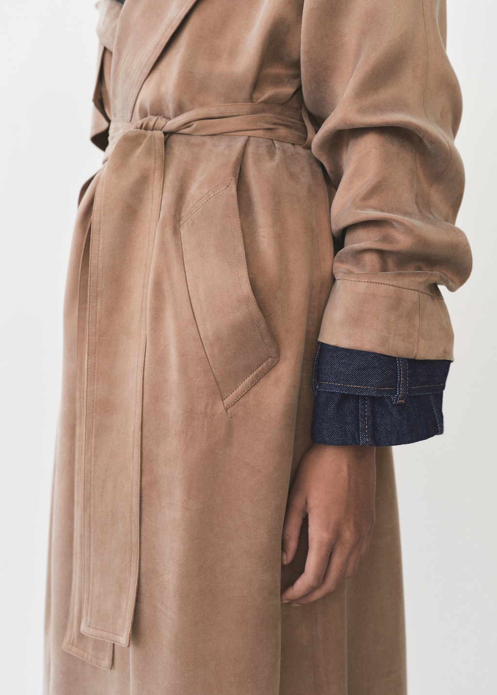 スペイン発送 MANGO トレンチリヨセルベルト 上品カジュアル Belt lyocell trench - Women | MANGO USA