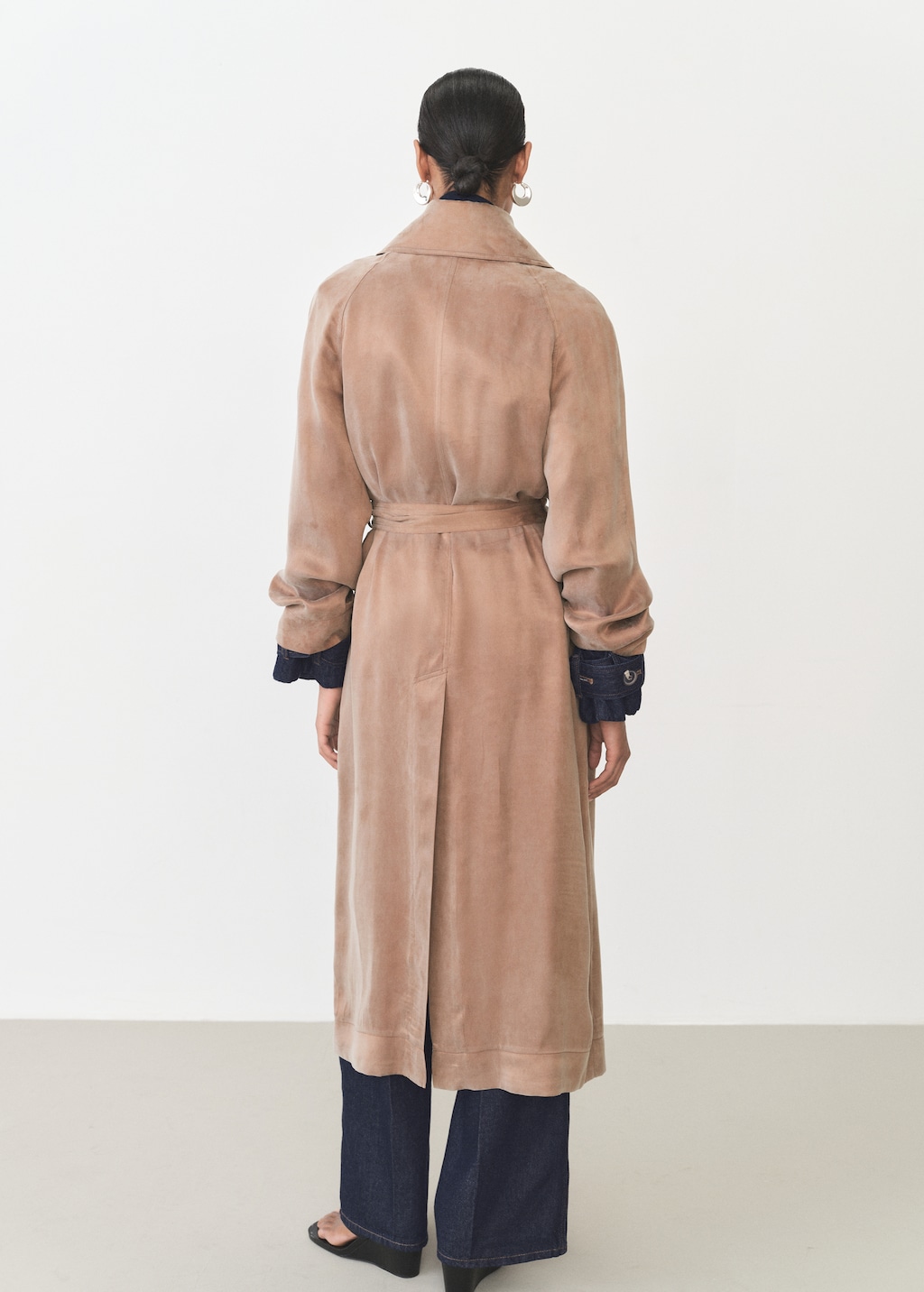 スペイン発送 MANGO トレンチリヨセルベルト 上品カジュアル Belt lyocell trench - Women | MANGO USA