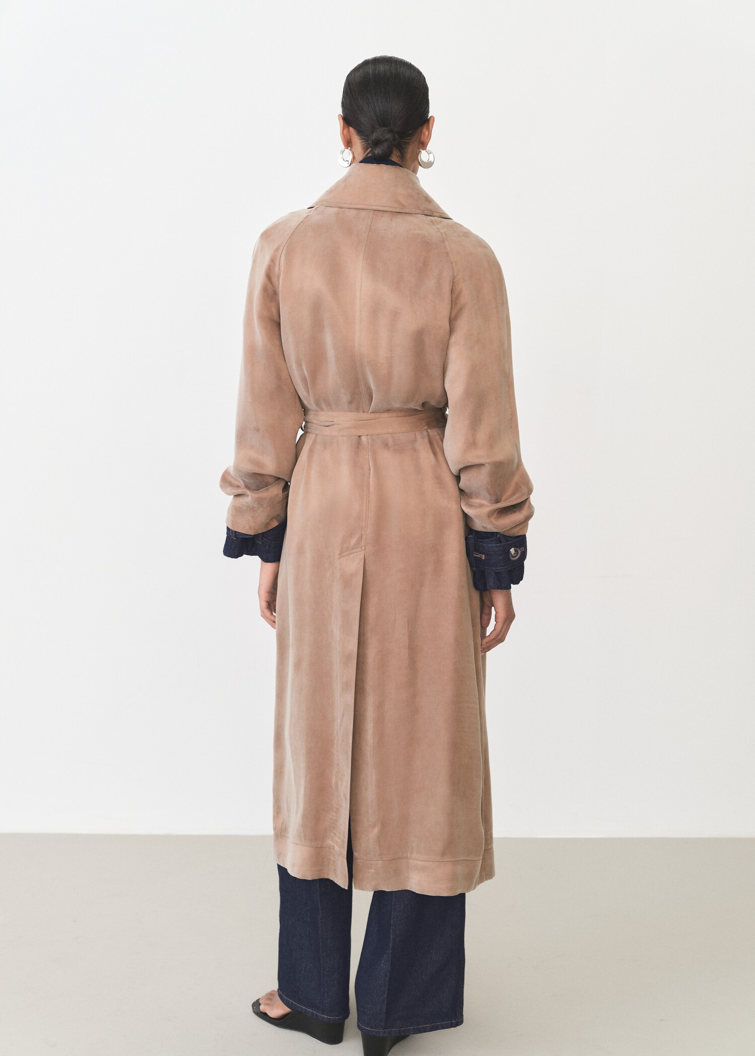 Trench lyocell cintura - Retro dell'articolo