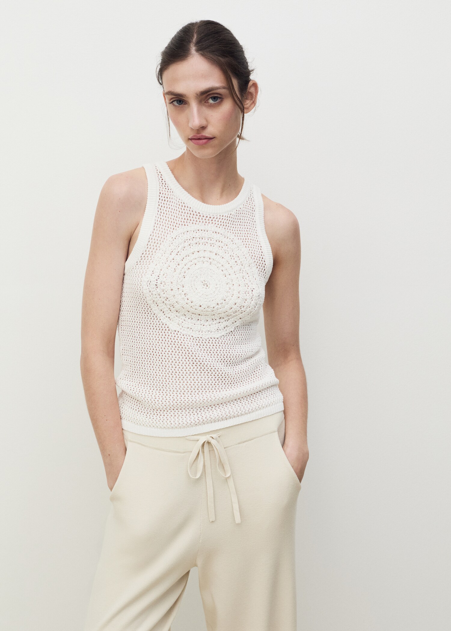 Cotton crochet top - Medium plane