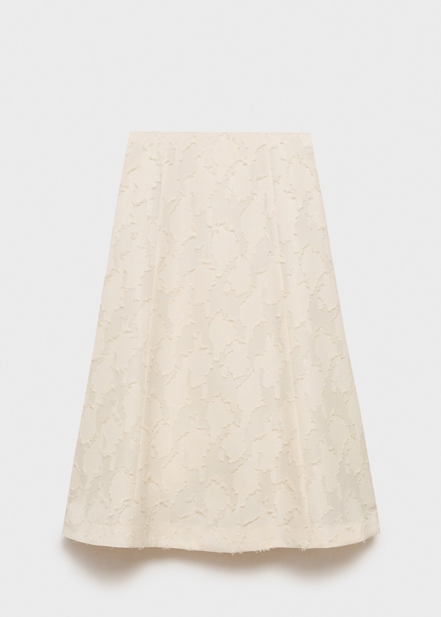 Textured flared skirt - Article without model