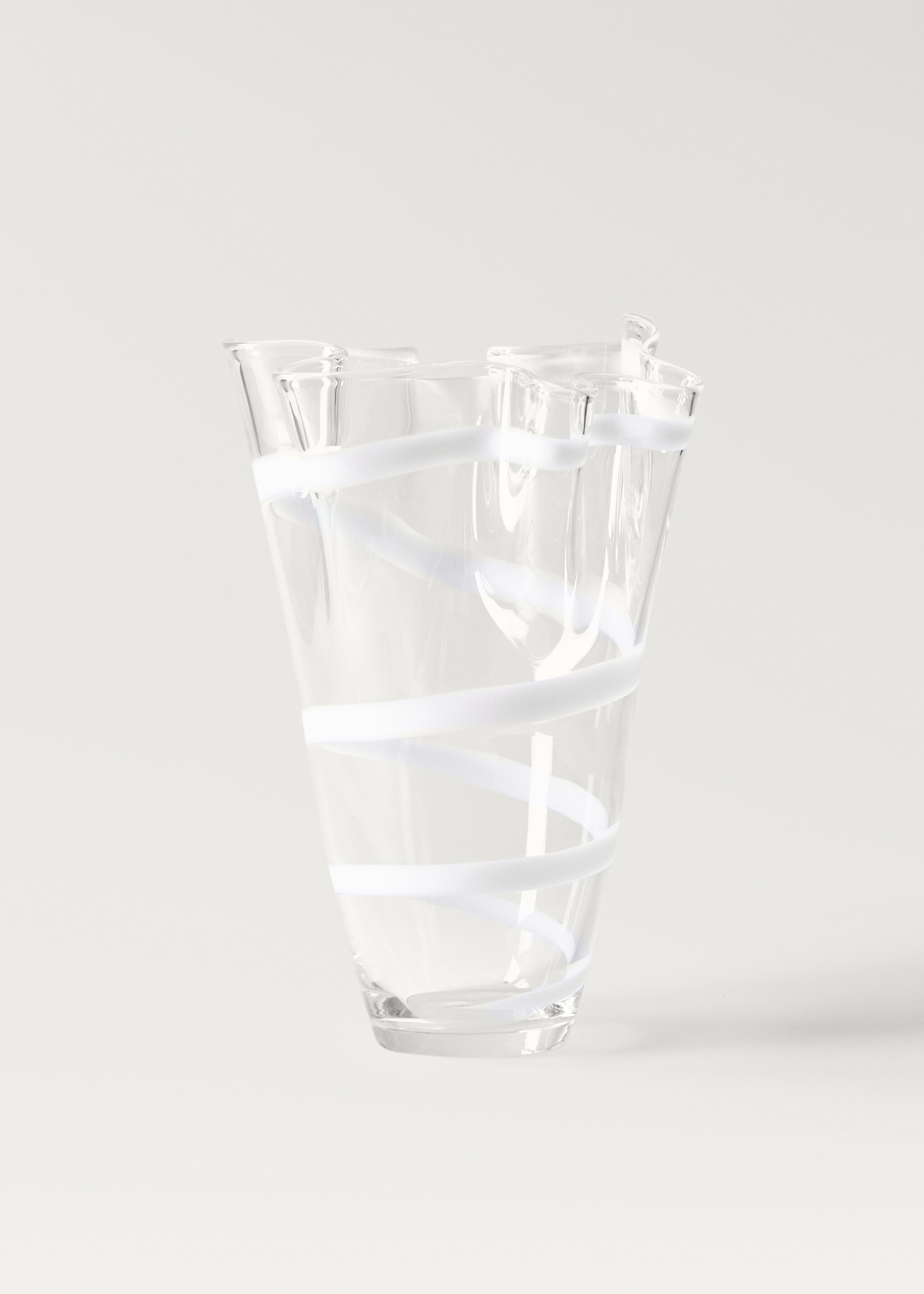 Striped hand-blown glass vase - Article without model