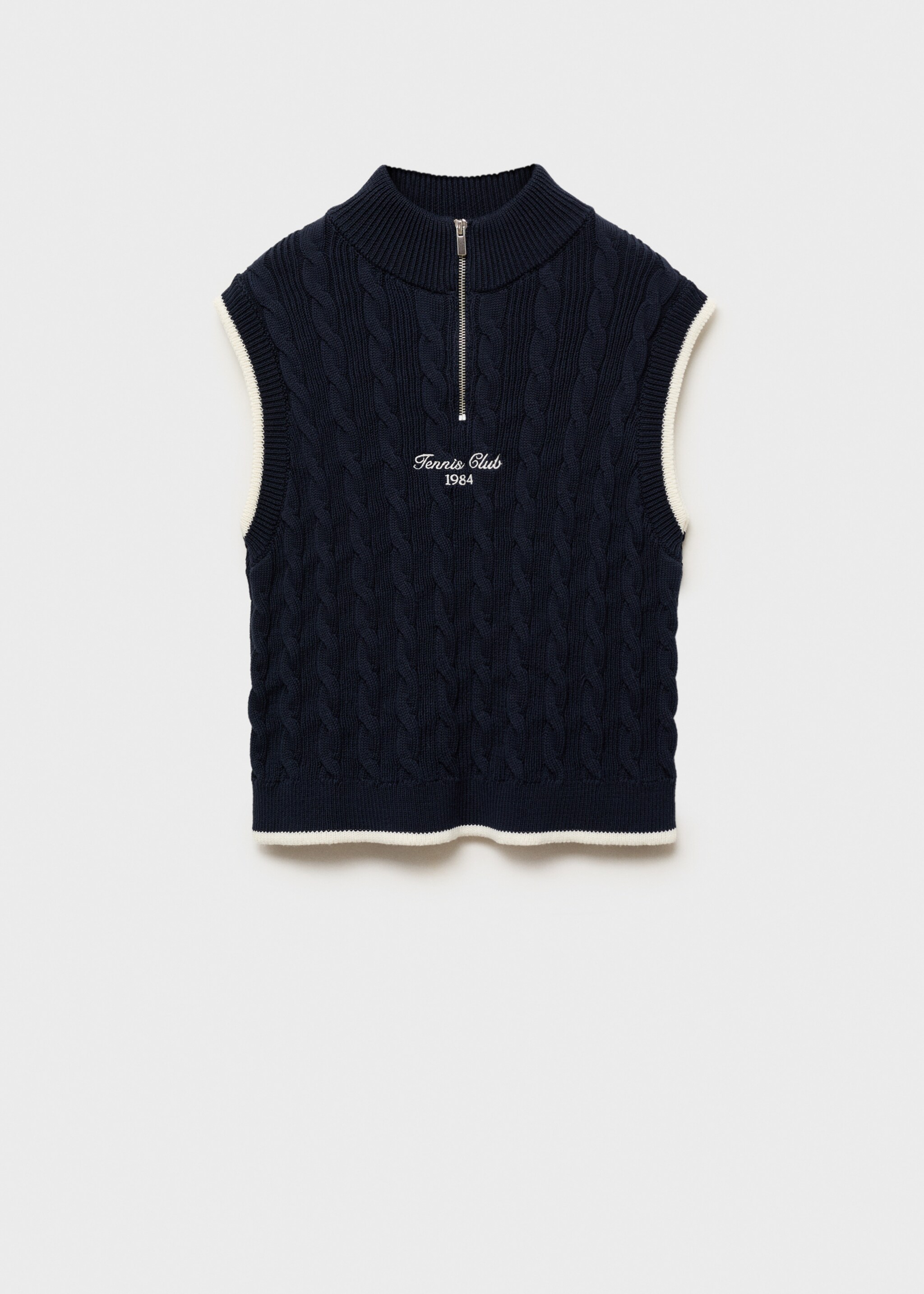 Braided waistcoat with embroidered message - Article without model
