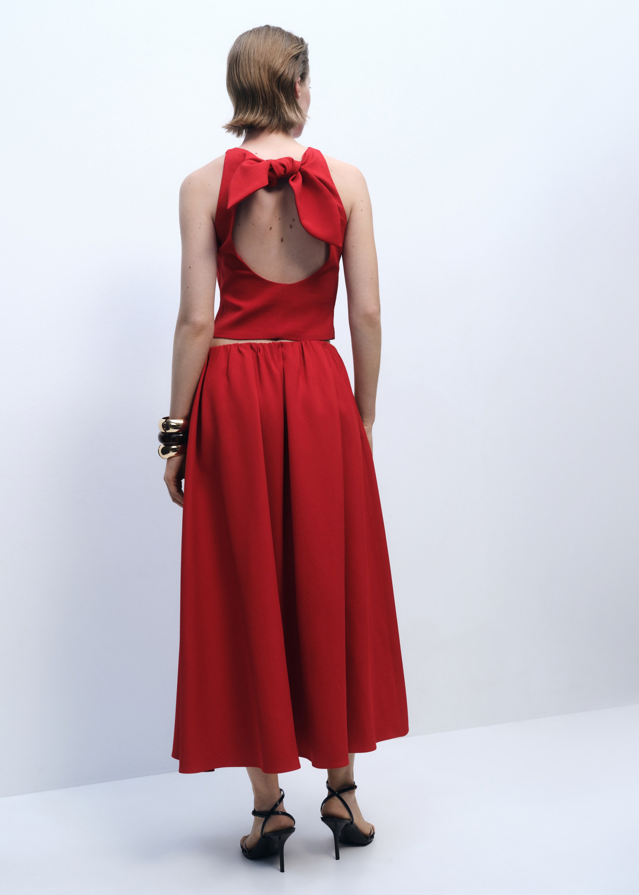 Long skirt with gathered waist - Reverse of the article