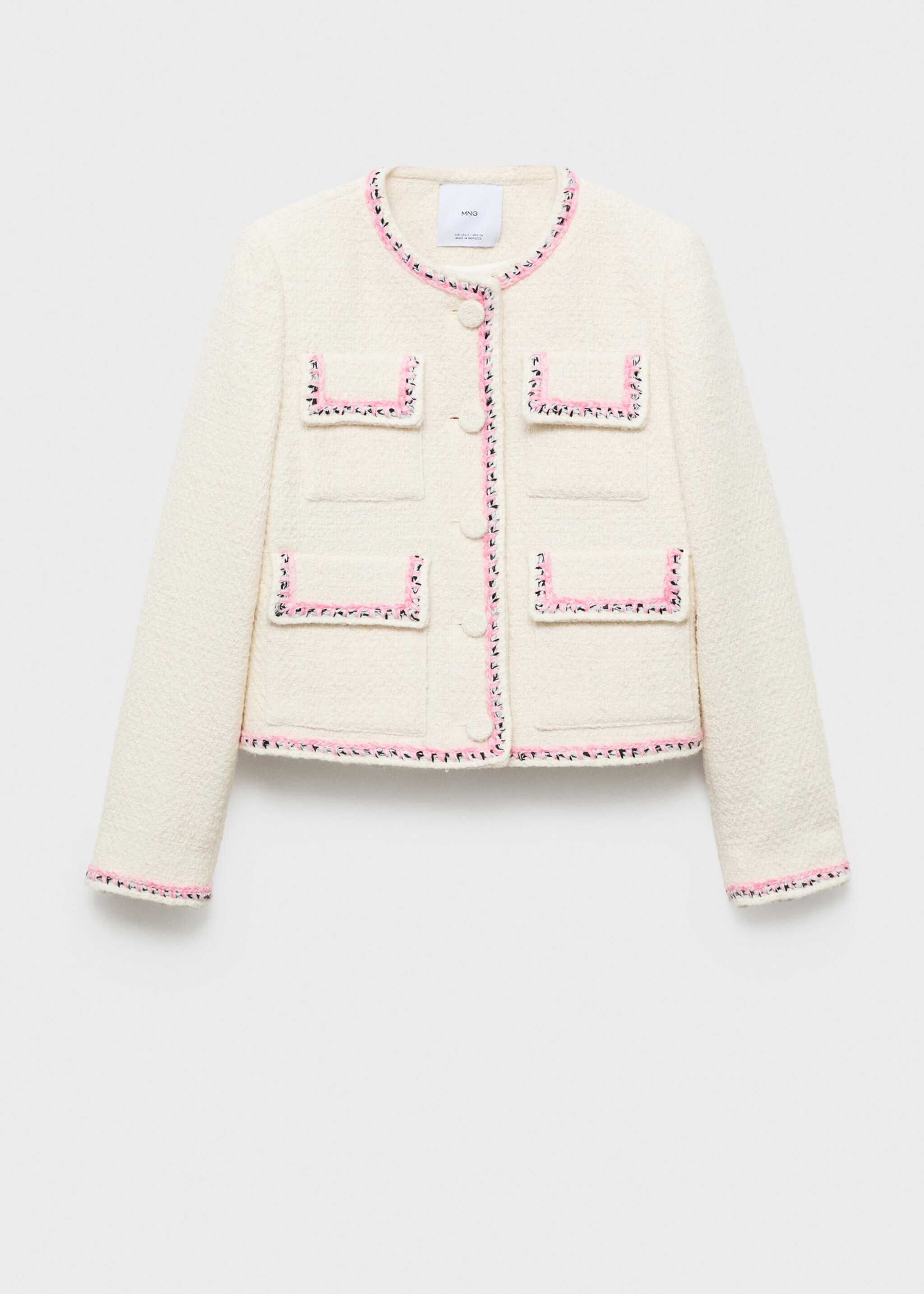 Tweed jacket with contrasting trims - Article without model