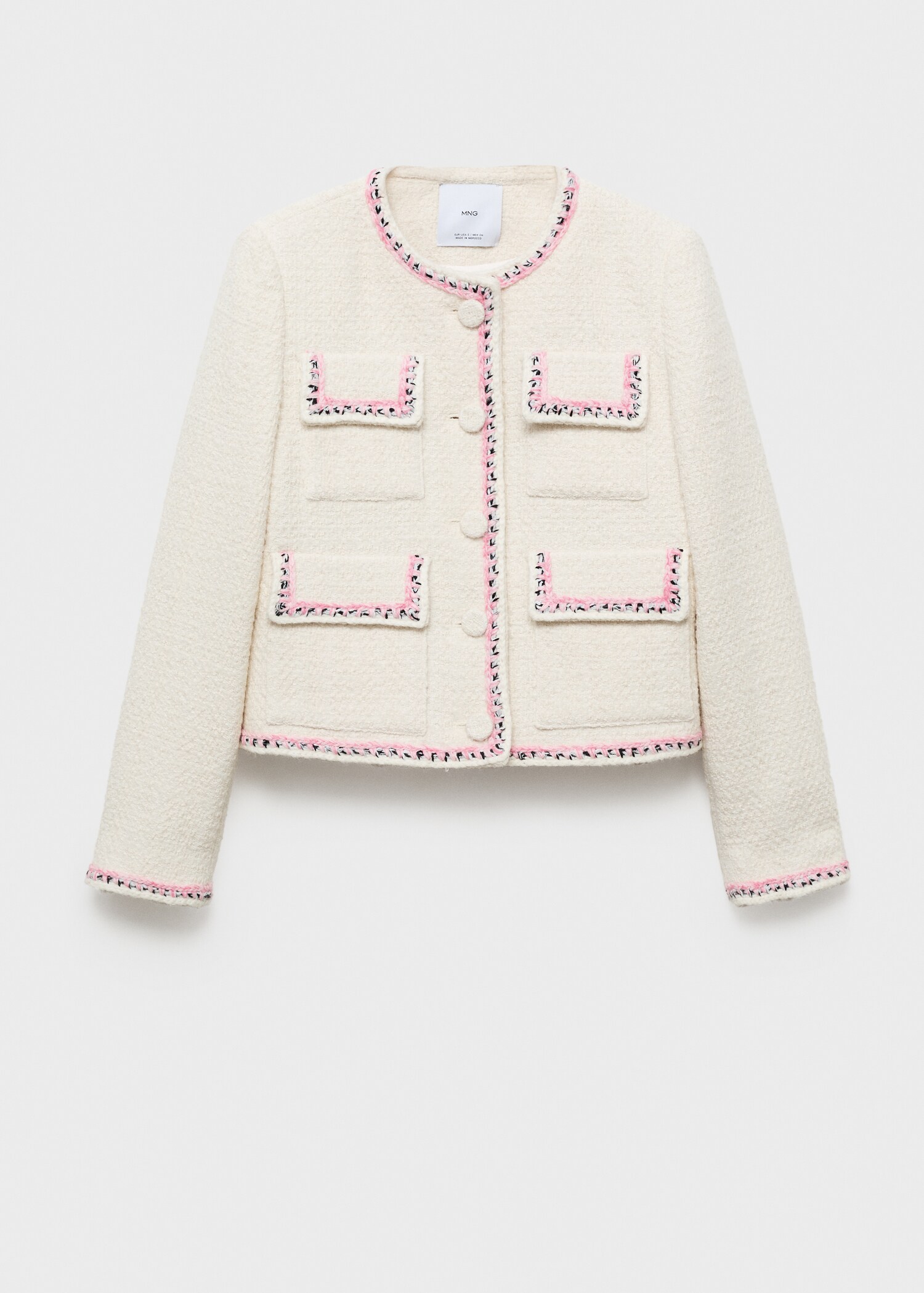 Tweed jacket with contrasting trims - Article without model