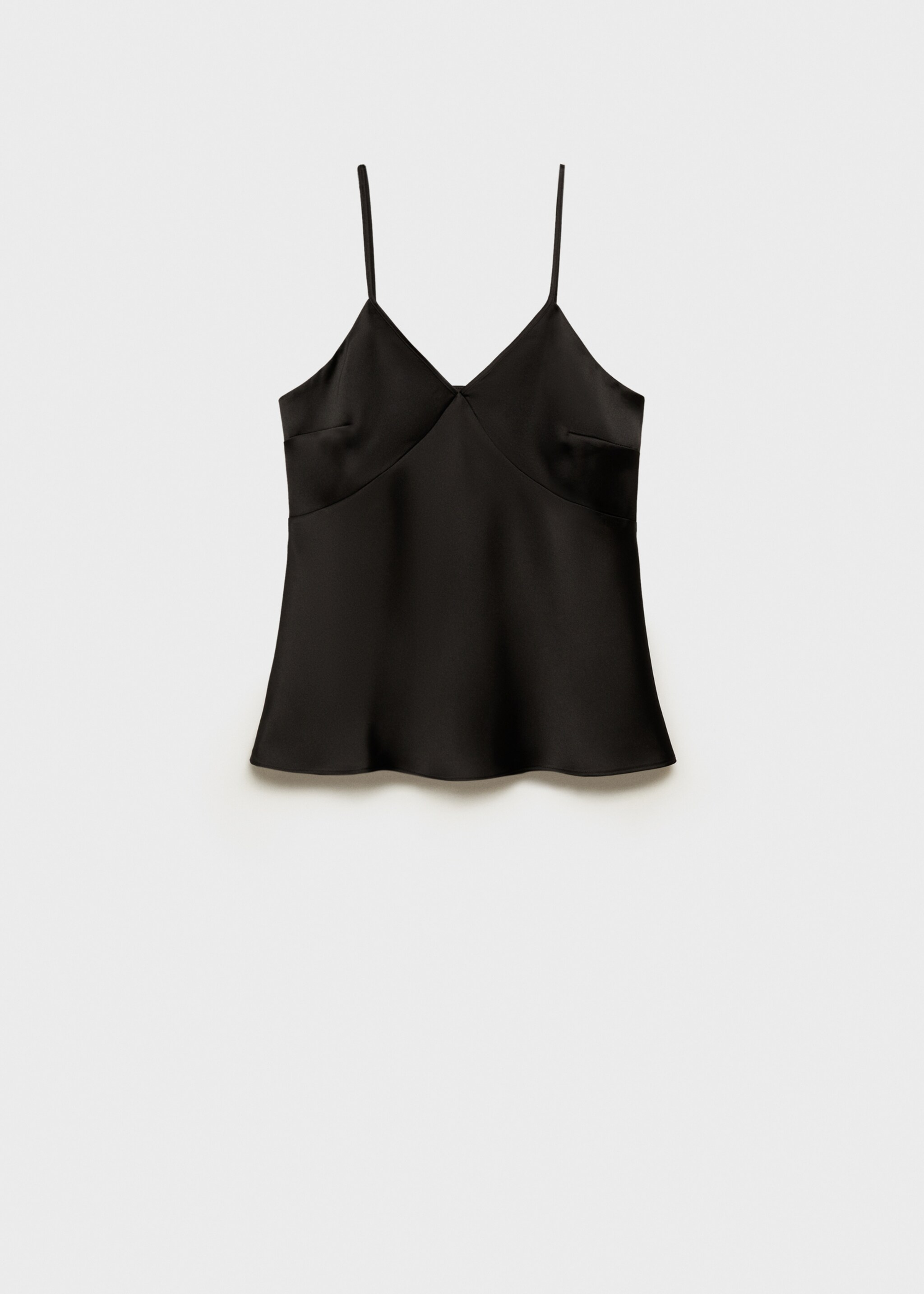 Top satinado cuello pico - Artículo sin modelo