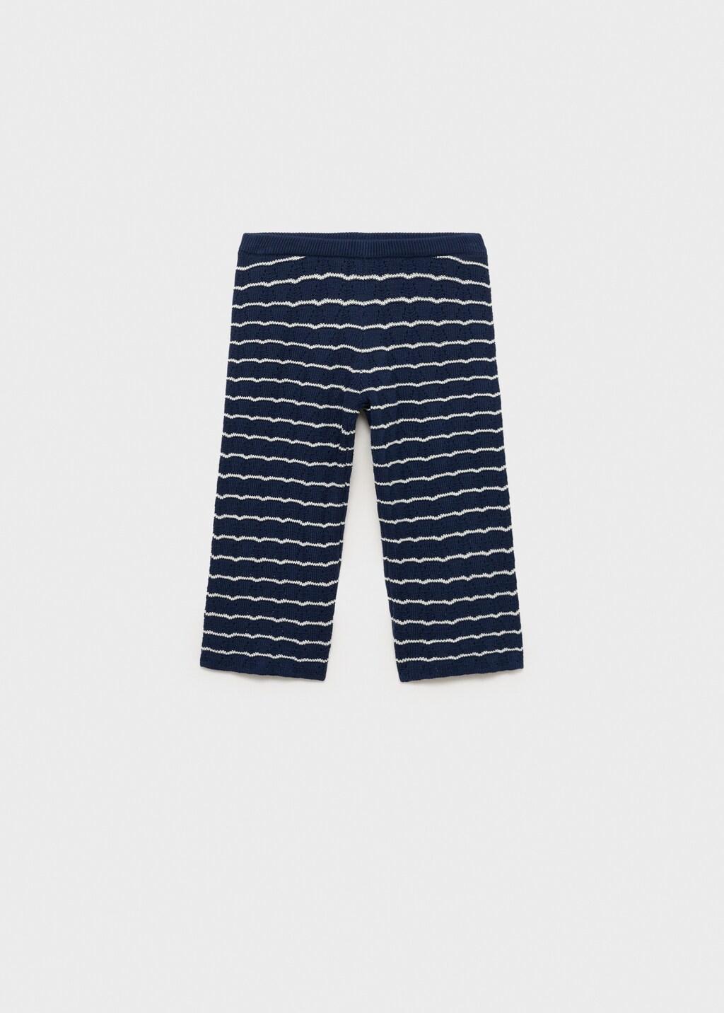 Knit pants with stripes