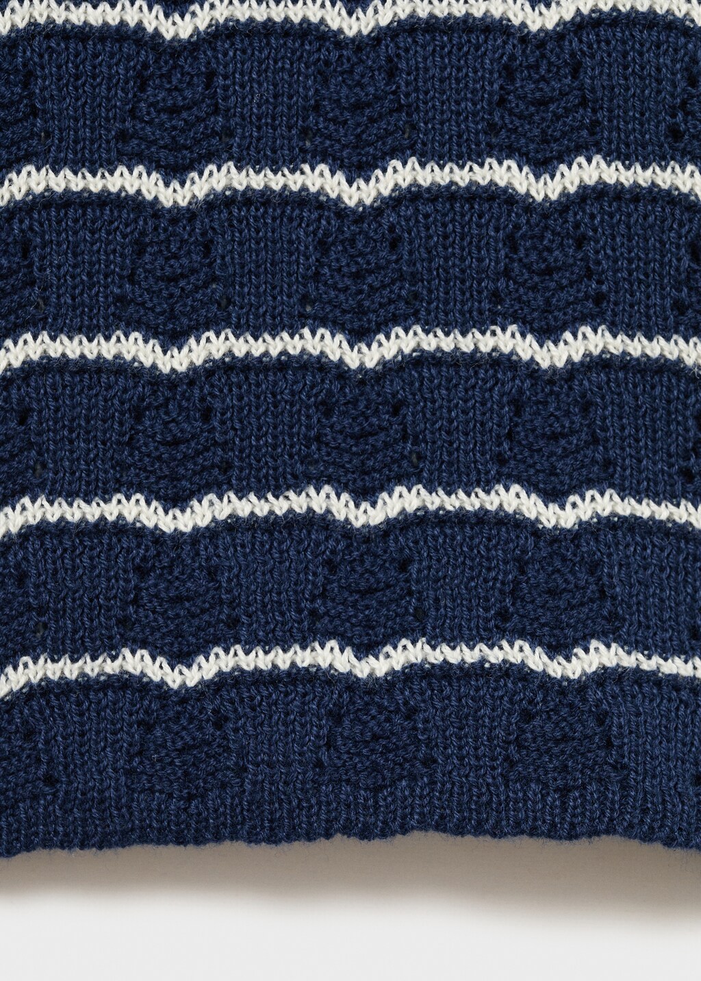 Knit pants with stripes