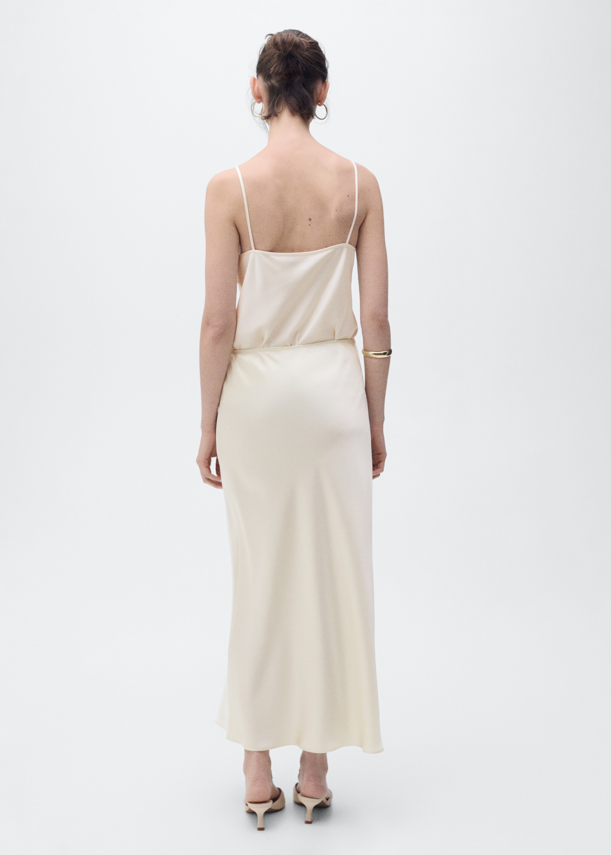 Midi satin skirt - Reverse of the article