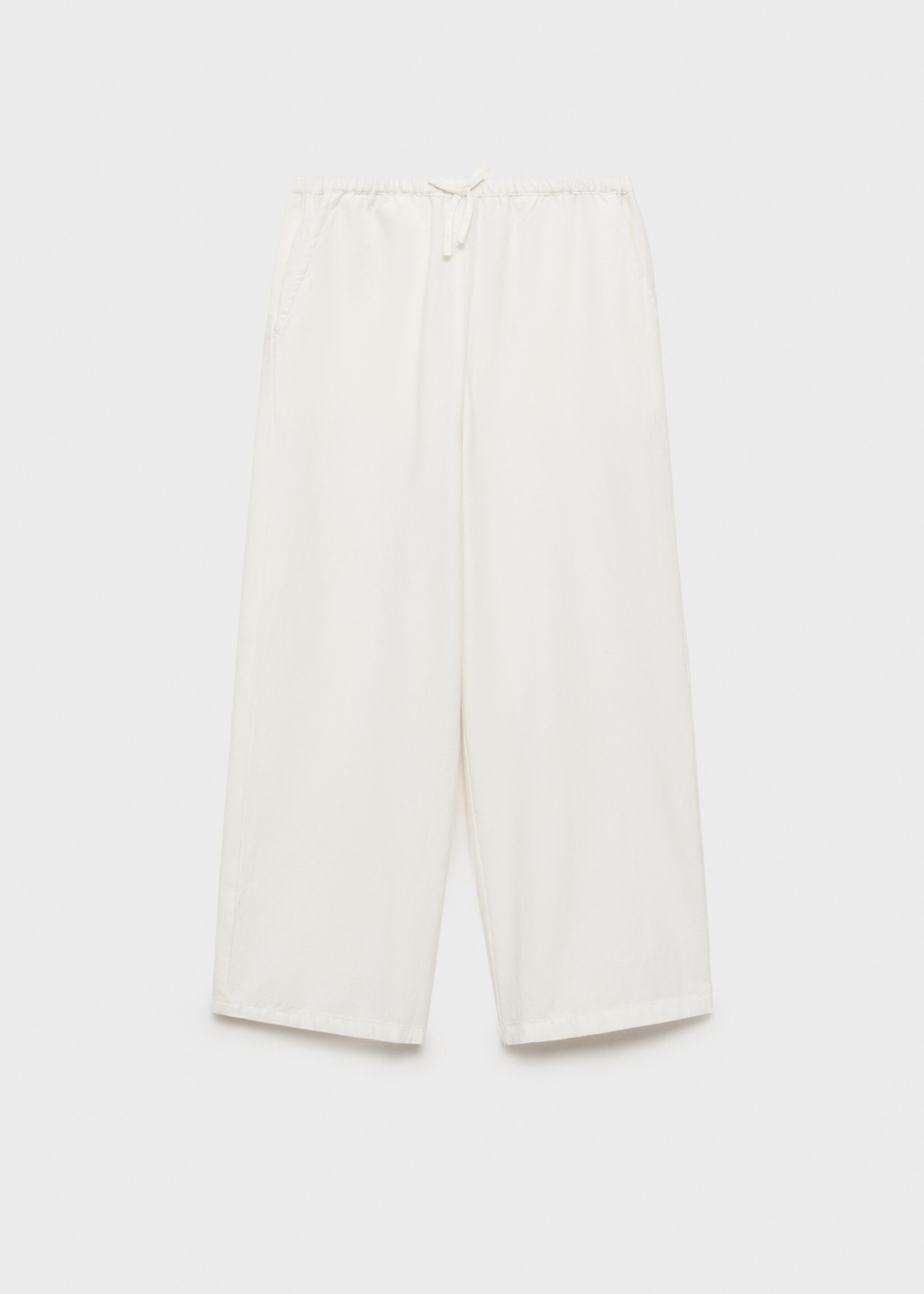 Cotton linen-blend trousers - Article without model
