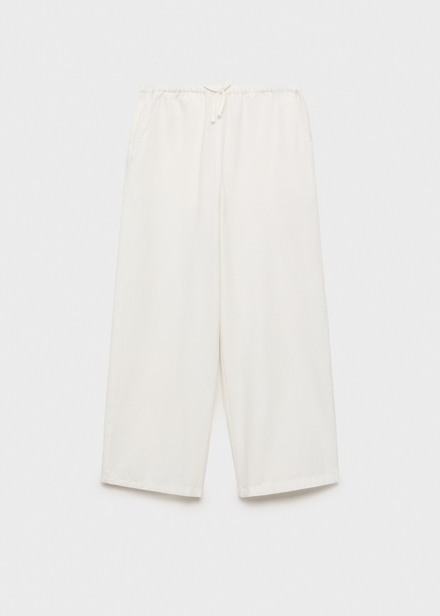 Cotton linen-blend trousers - Article without model