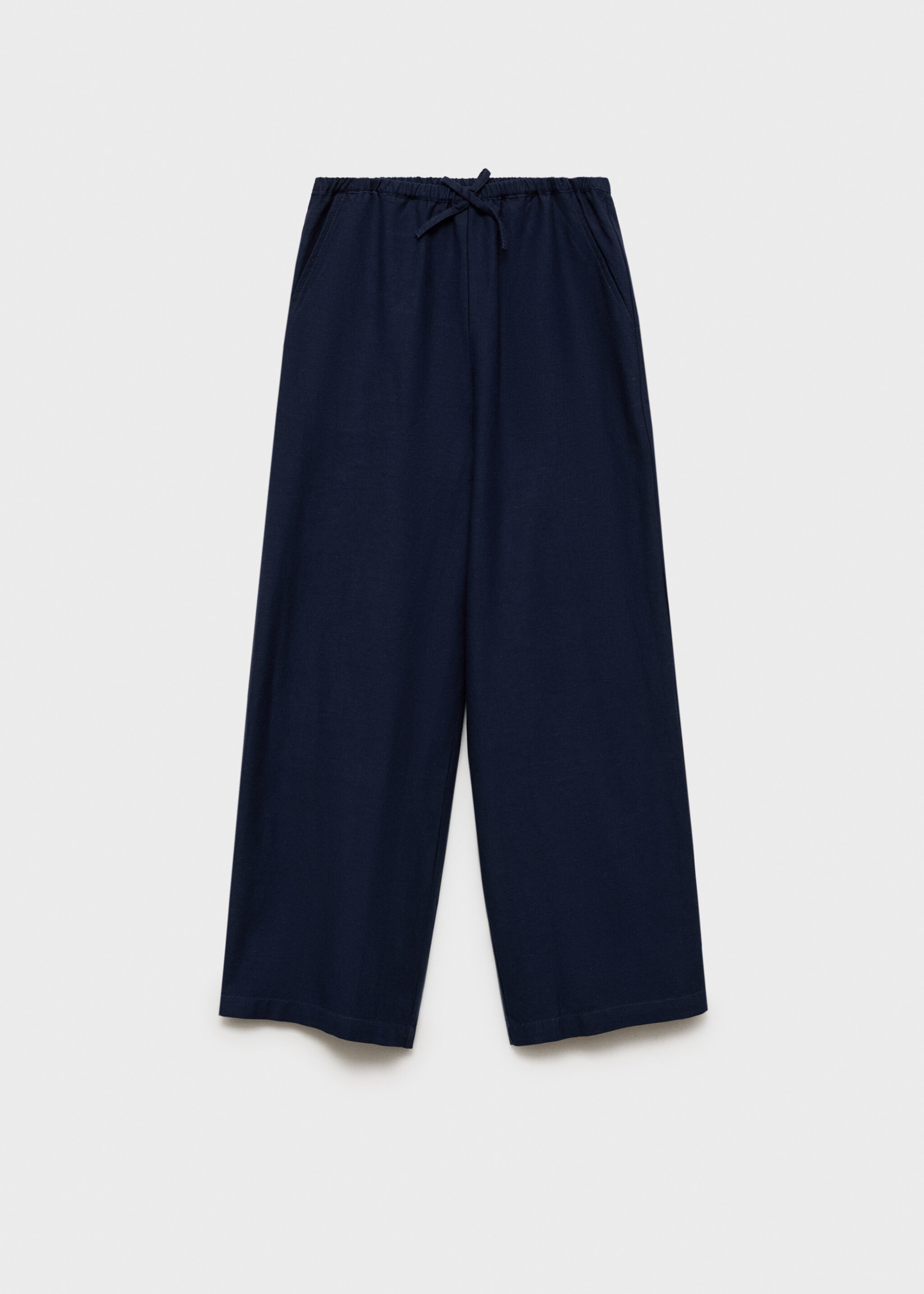 Cotton linen-blend trousers - Article without model