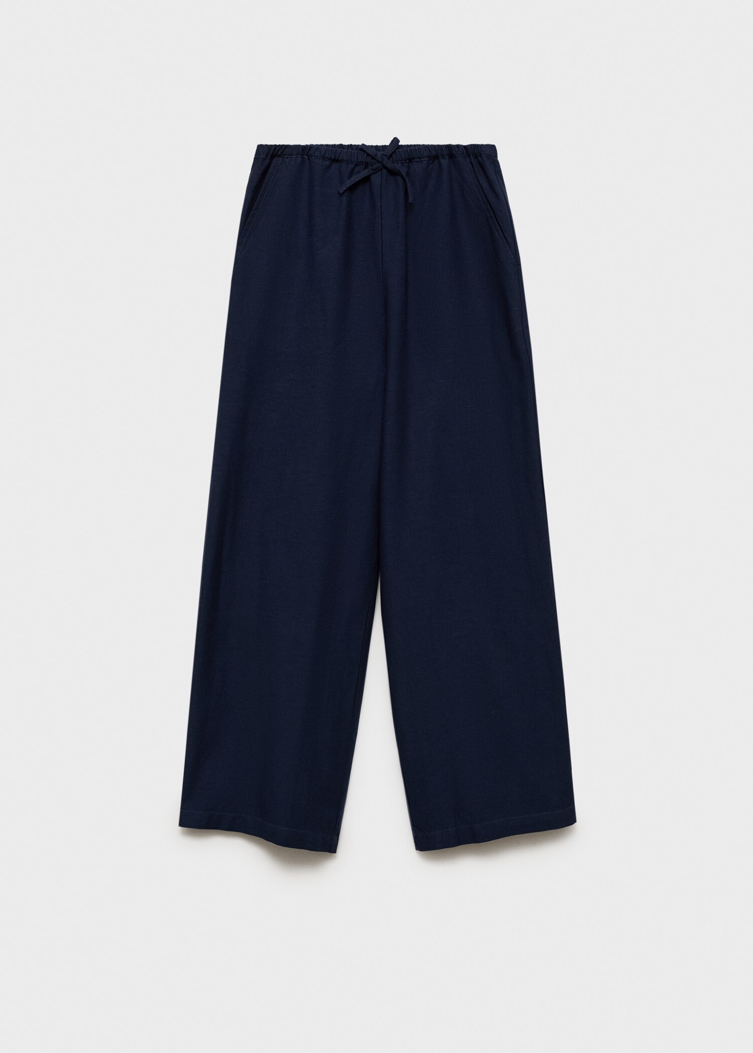 Cotton linen-blend trousers - Article without model
