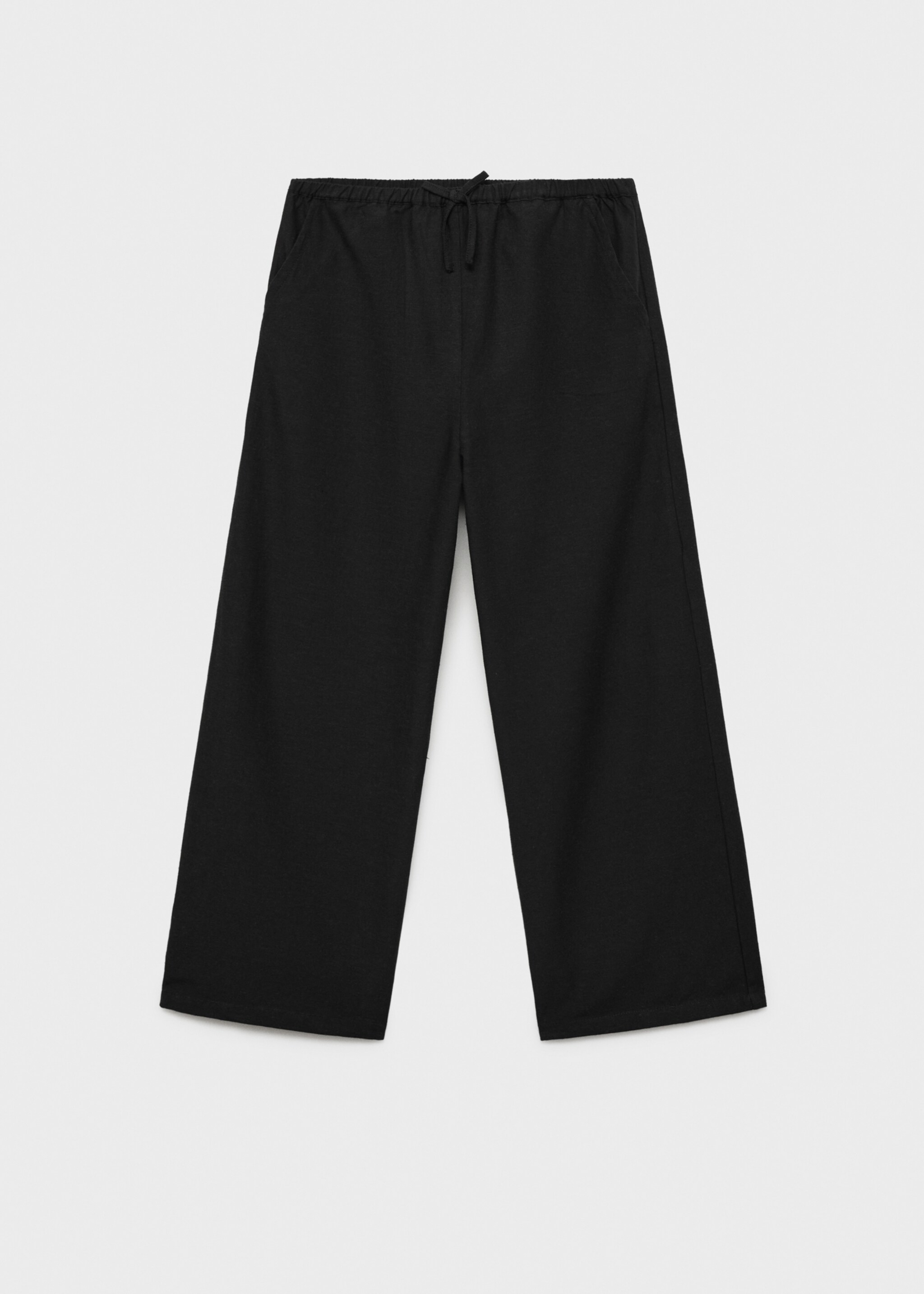Cotton linen-blend trousers - Article without model