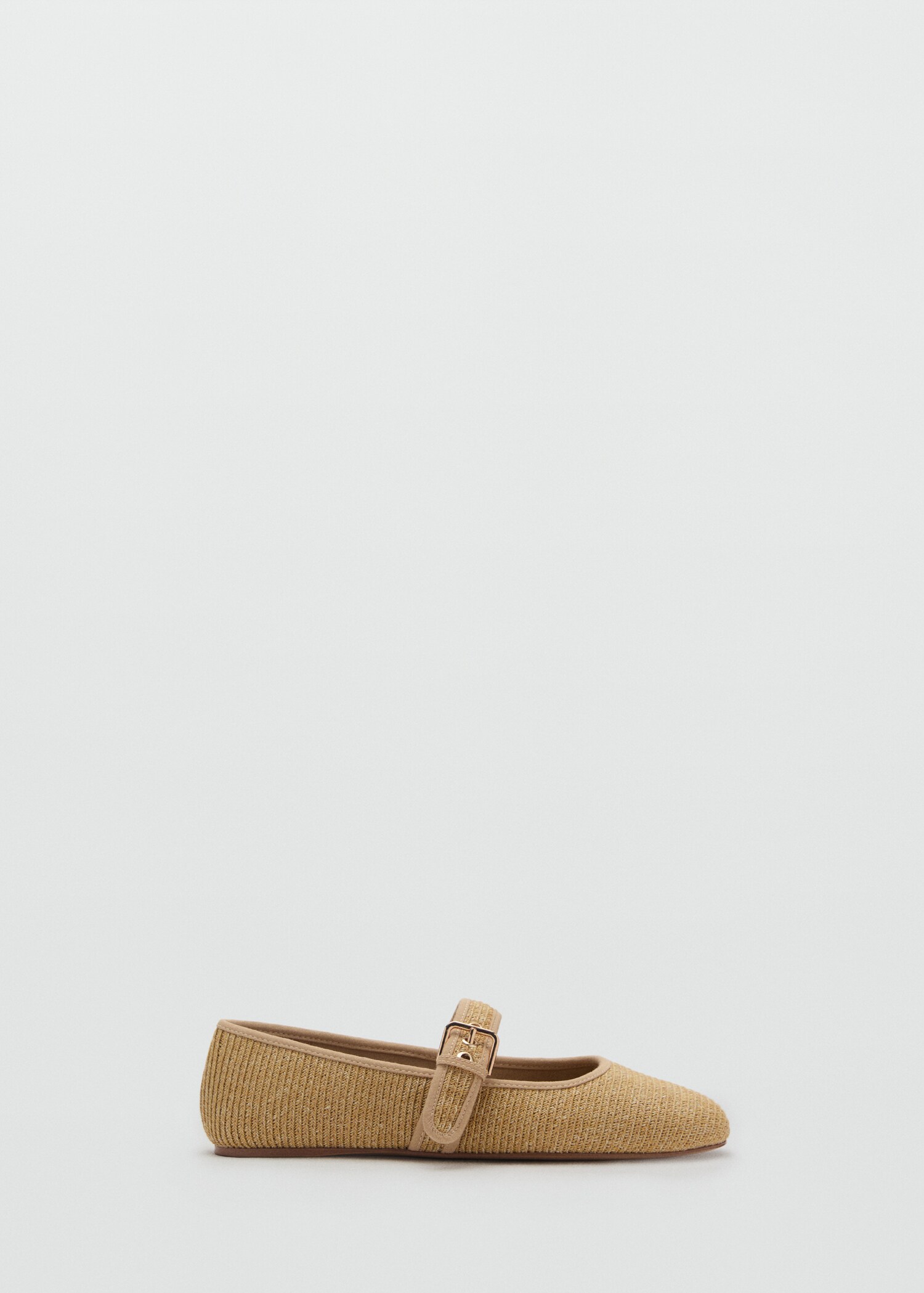 Cotton ballet flats with strap and buckle - Article without model