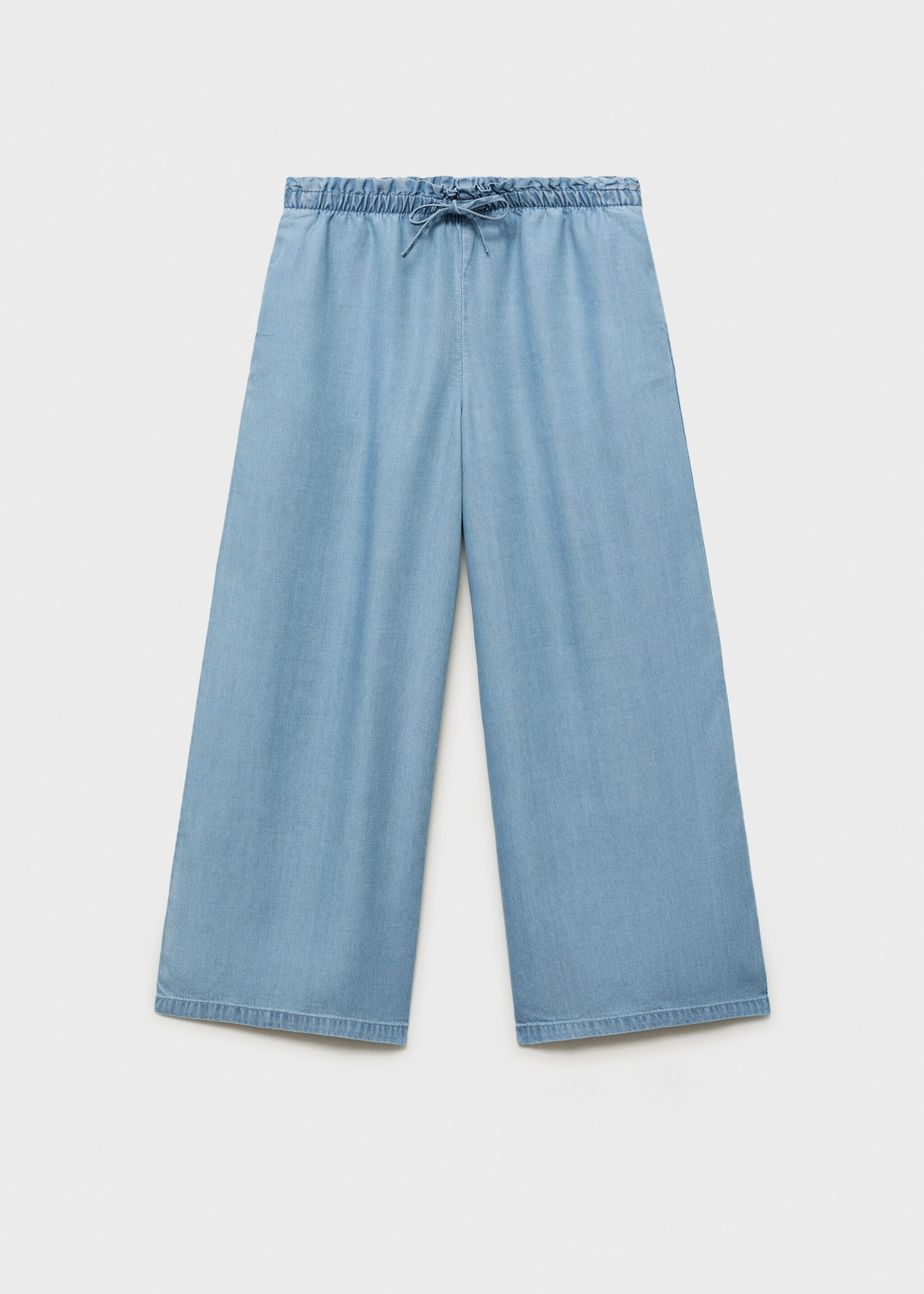 Flowy straight-fit trousers with bow - Article without model