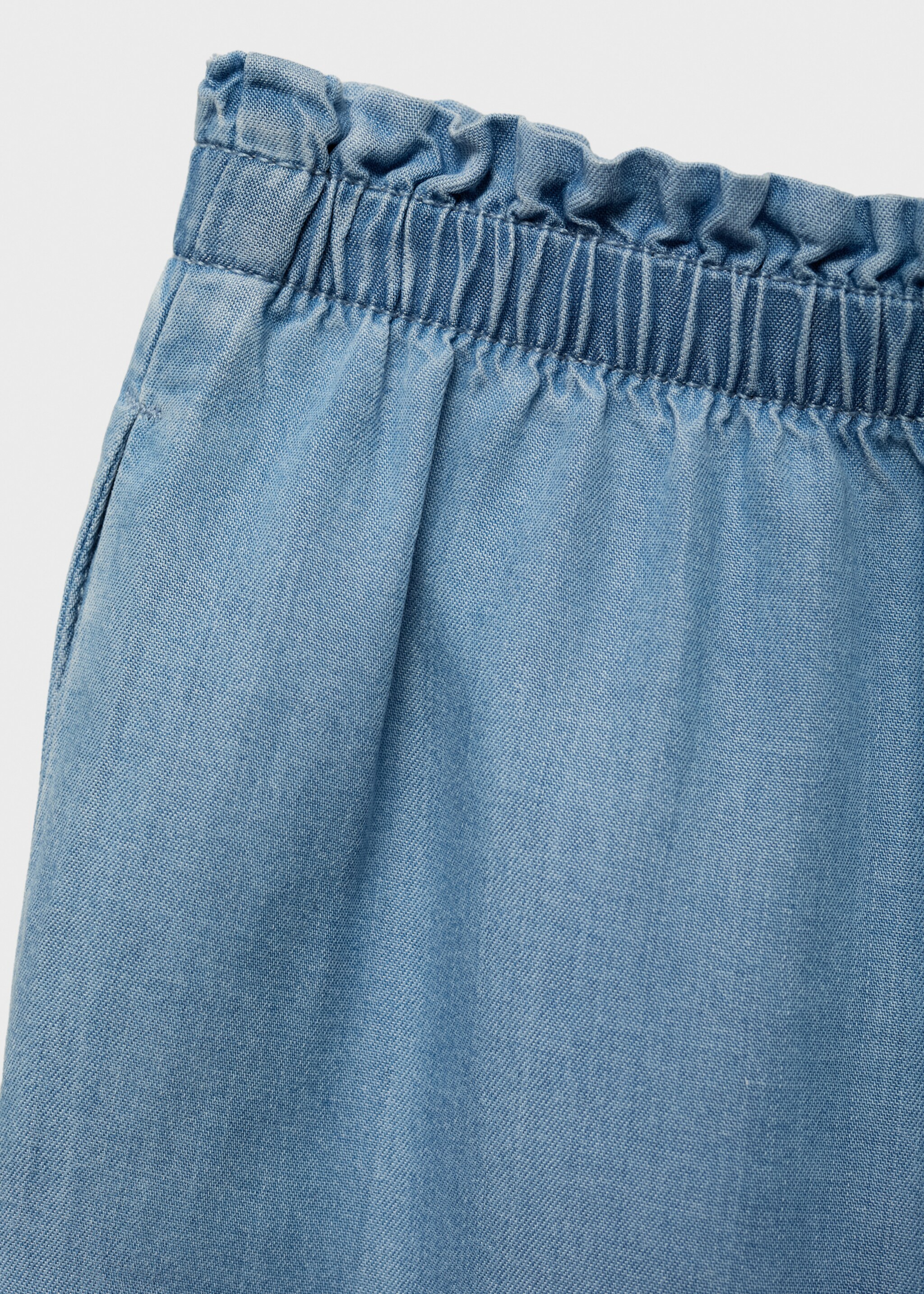 Flowy straight-fit trousers with bow - Details of the article 0