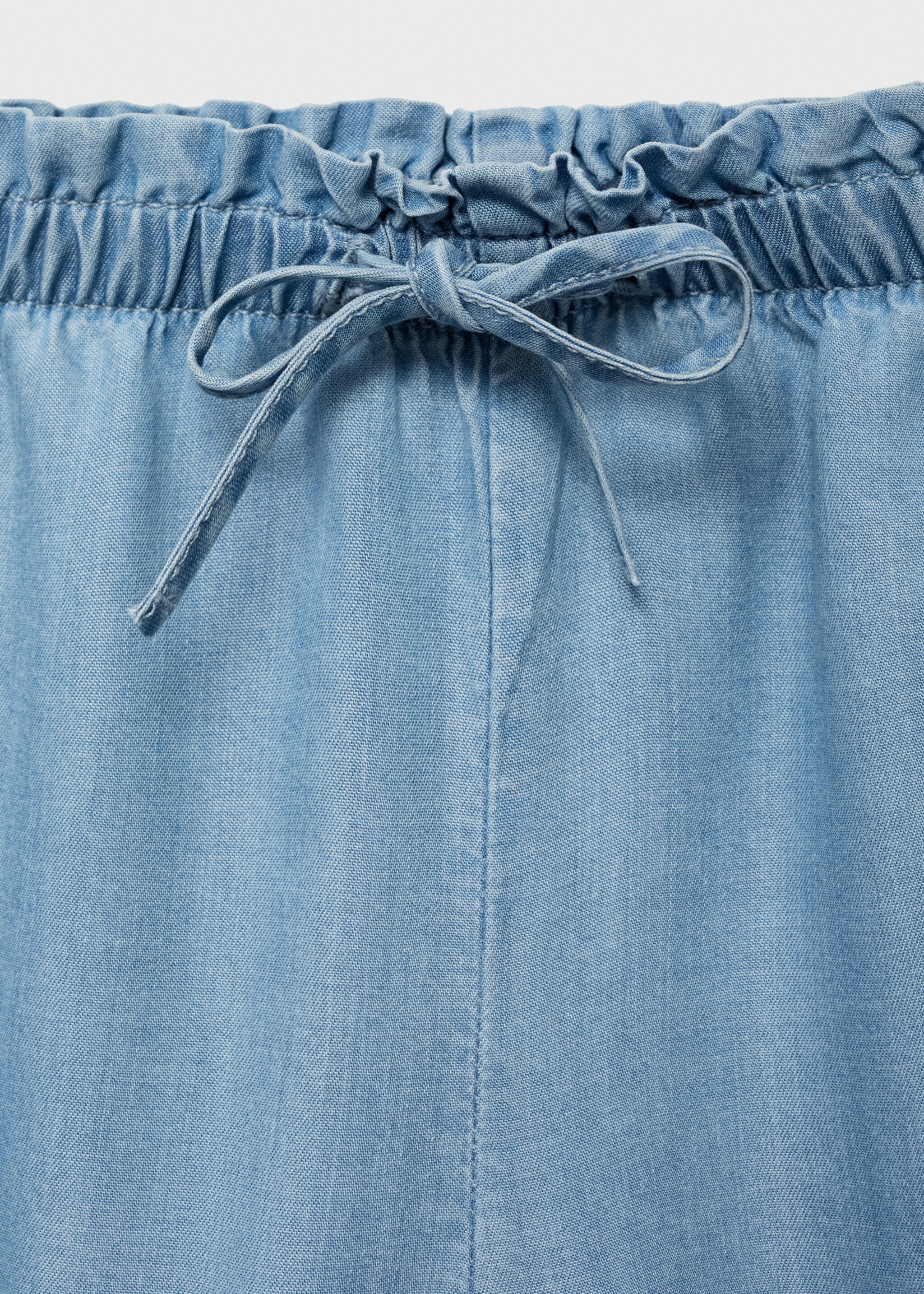 Flowy straight-fit trousers with bow - Details of the article 8
