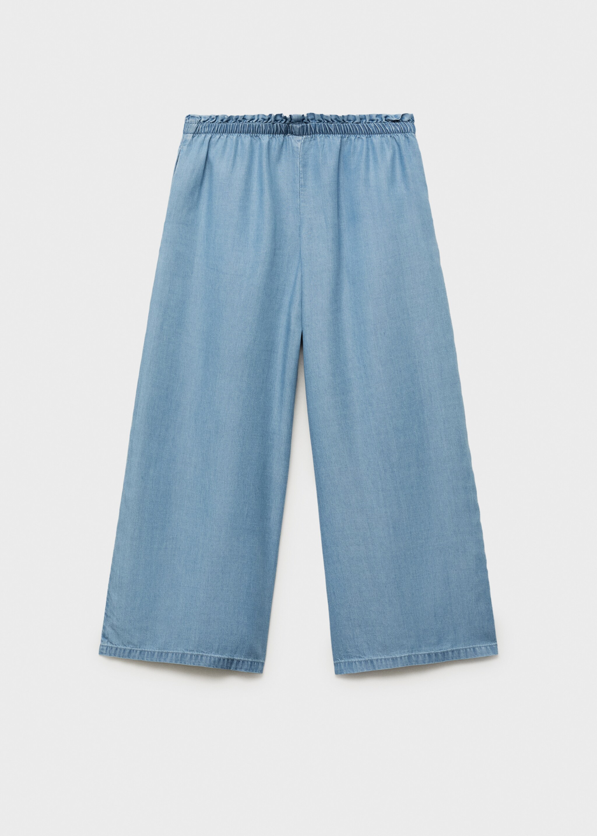Flowy straight-fit trousers with bow - Reverse of the article