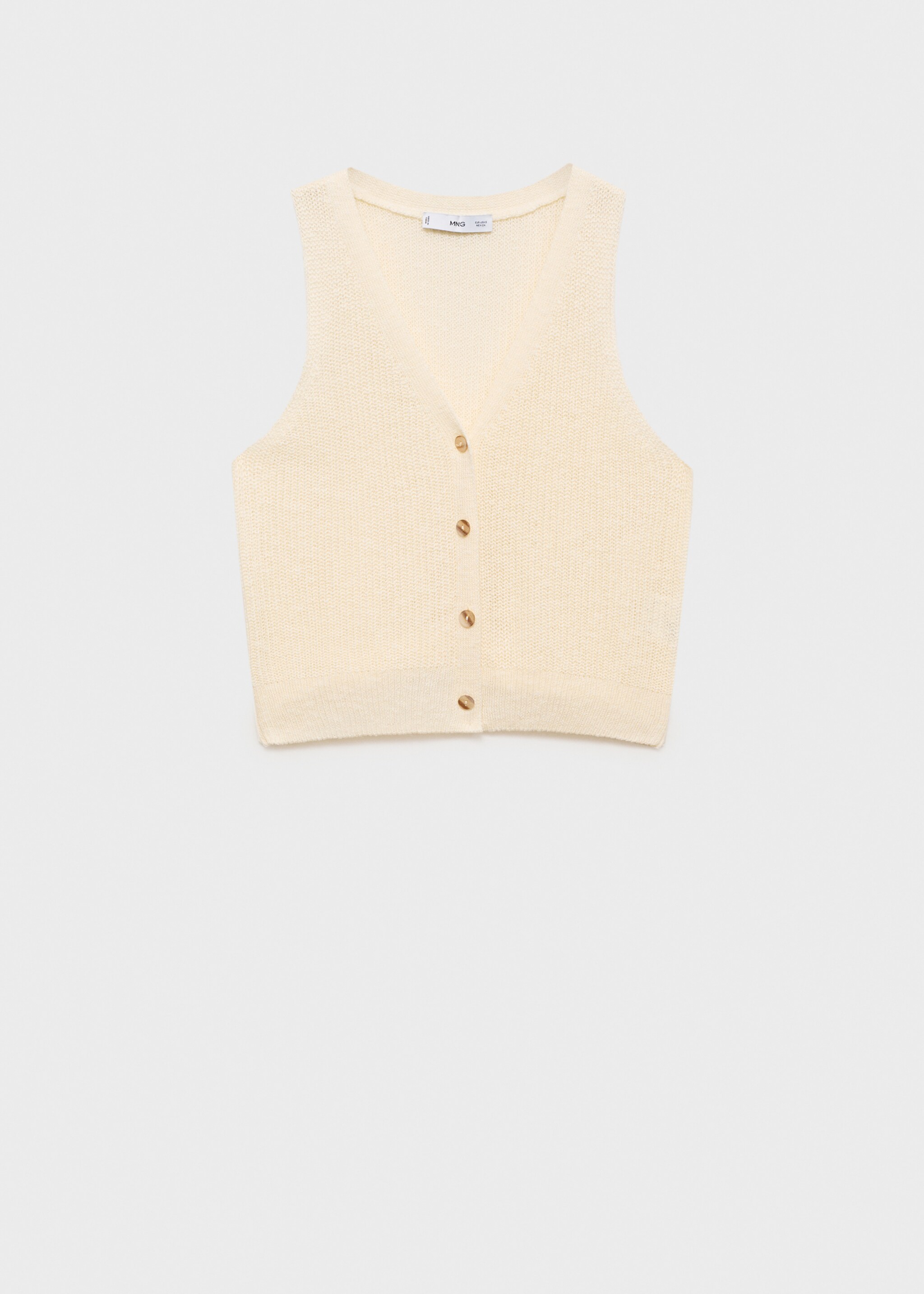Chunky-knit waistcoat with buttons - Article without model