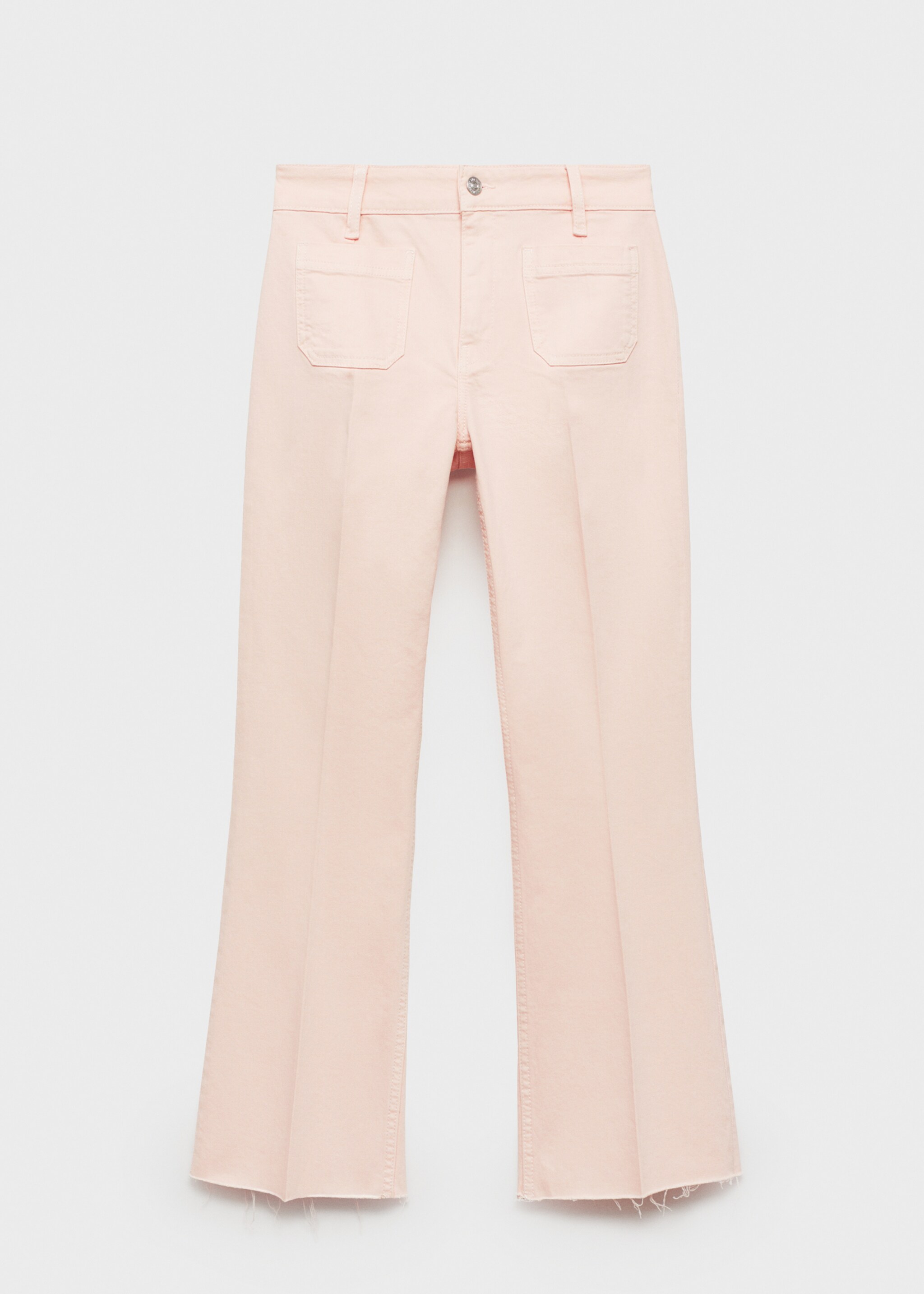 Flared cropped jeans with pockets - Article without model
