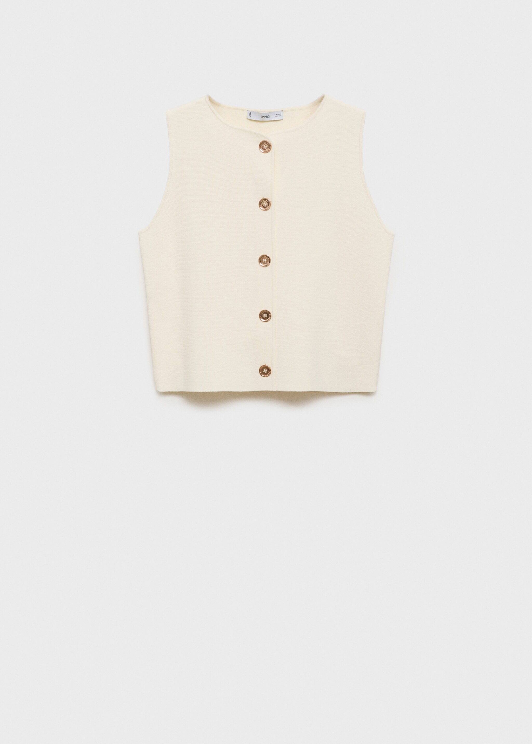 Fine-knit waistcoat with buttons - Article without model