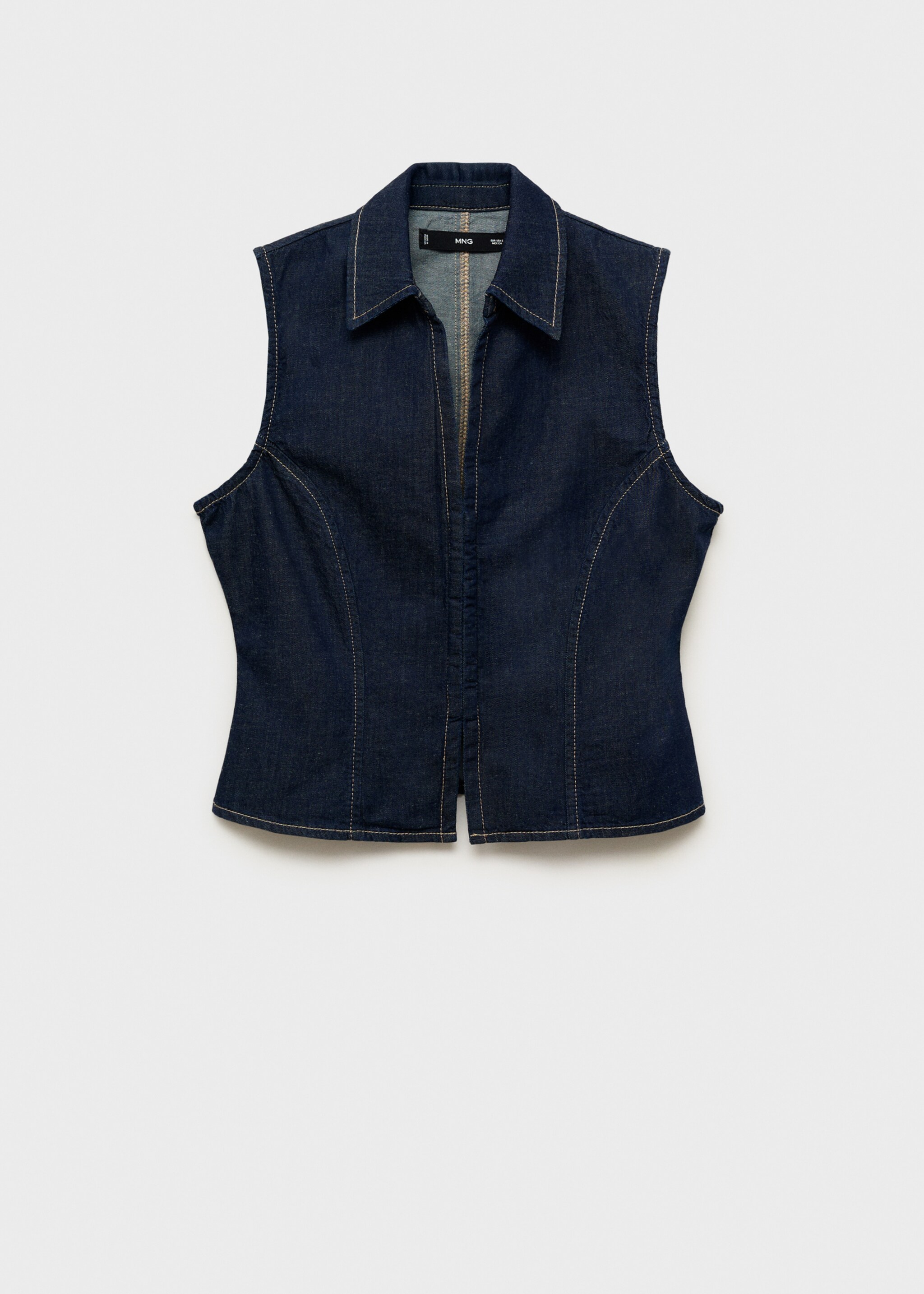 Fitted denim top - Article without model