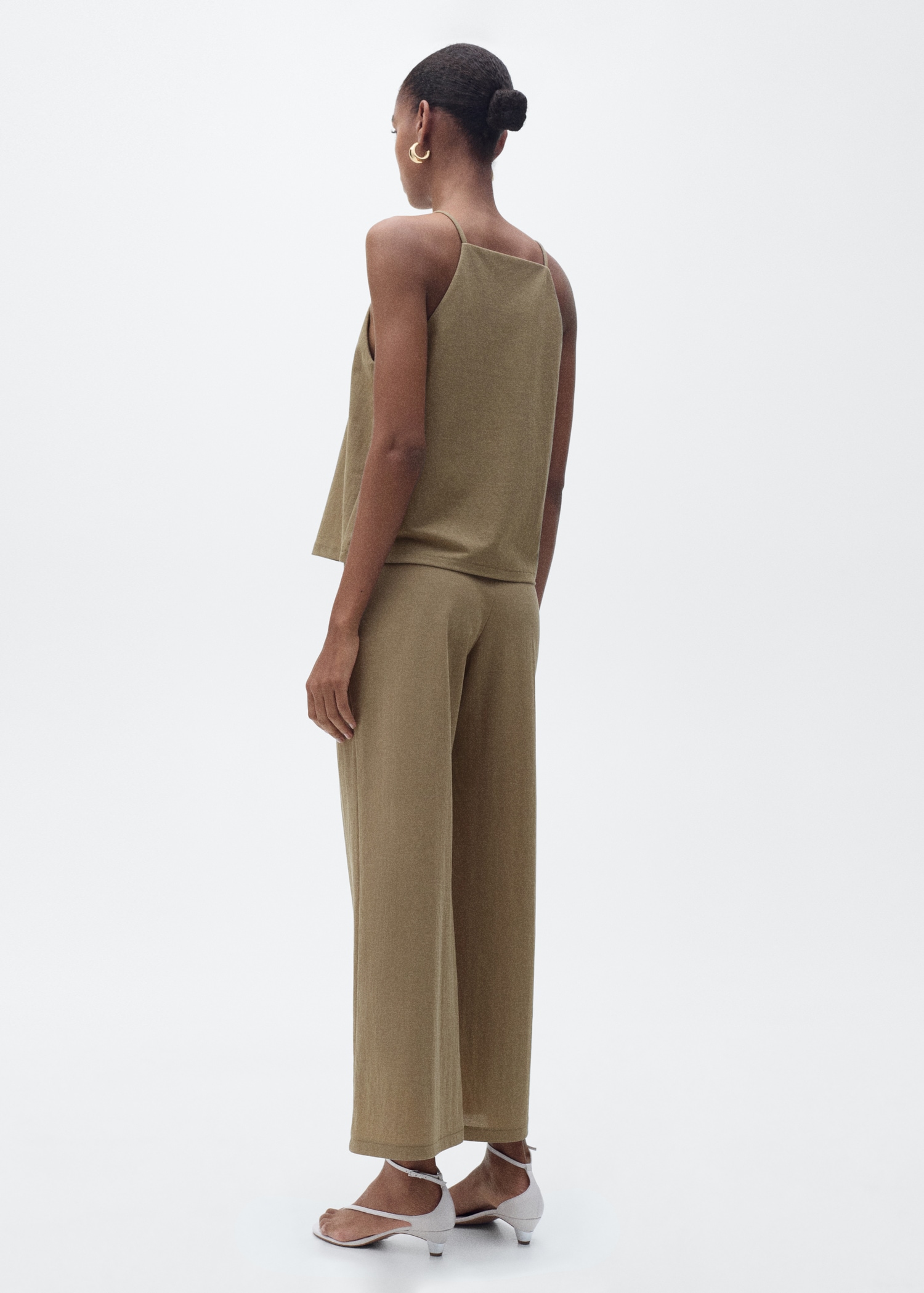 Top de algodão com gola halter - Verso do artigo