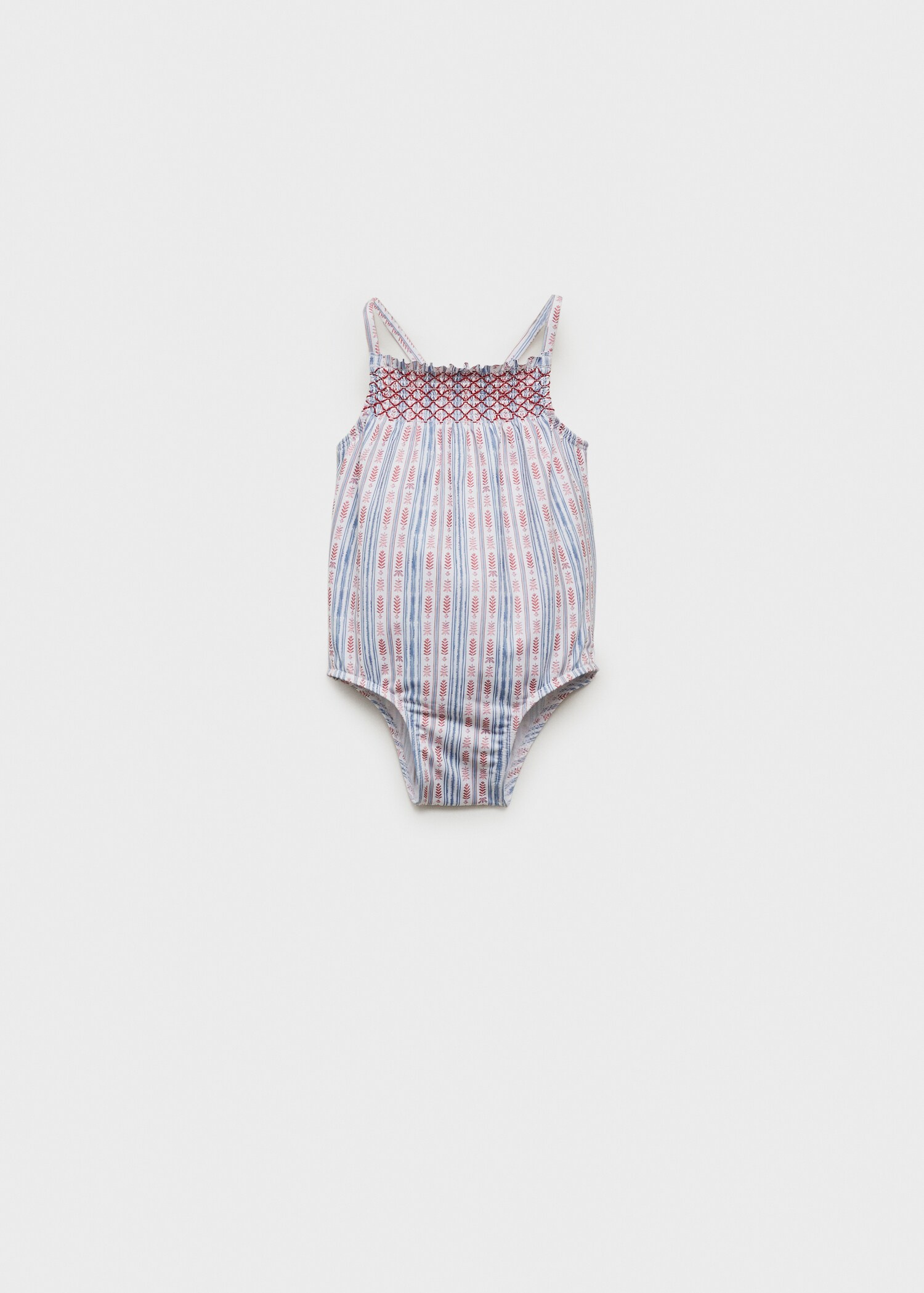 Striped ruffled swimming costume - Article without model