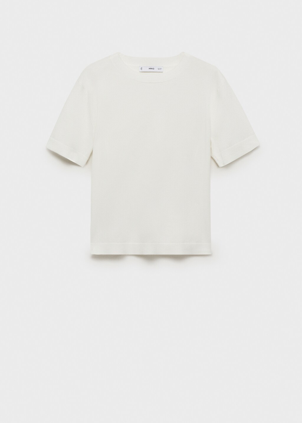 Short-sleeved fine-knit sweater - image 5