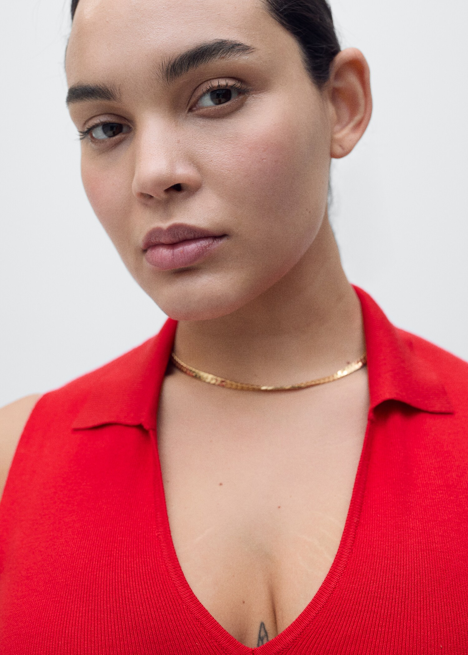 Knitted midi-dress with lapels - Details of the article 4
