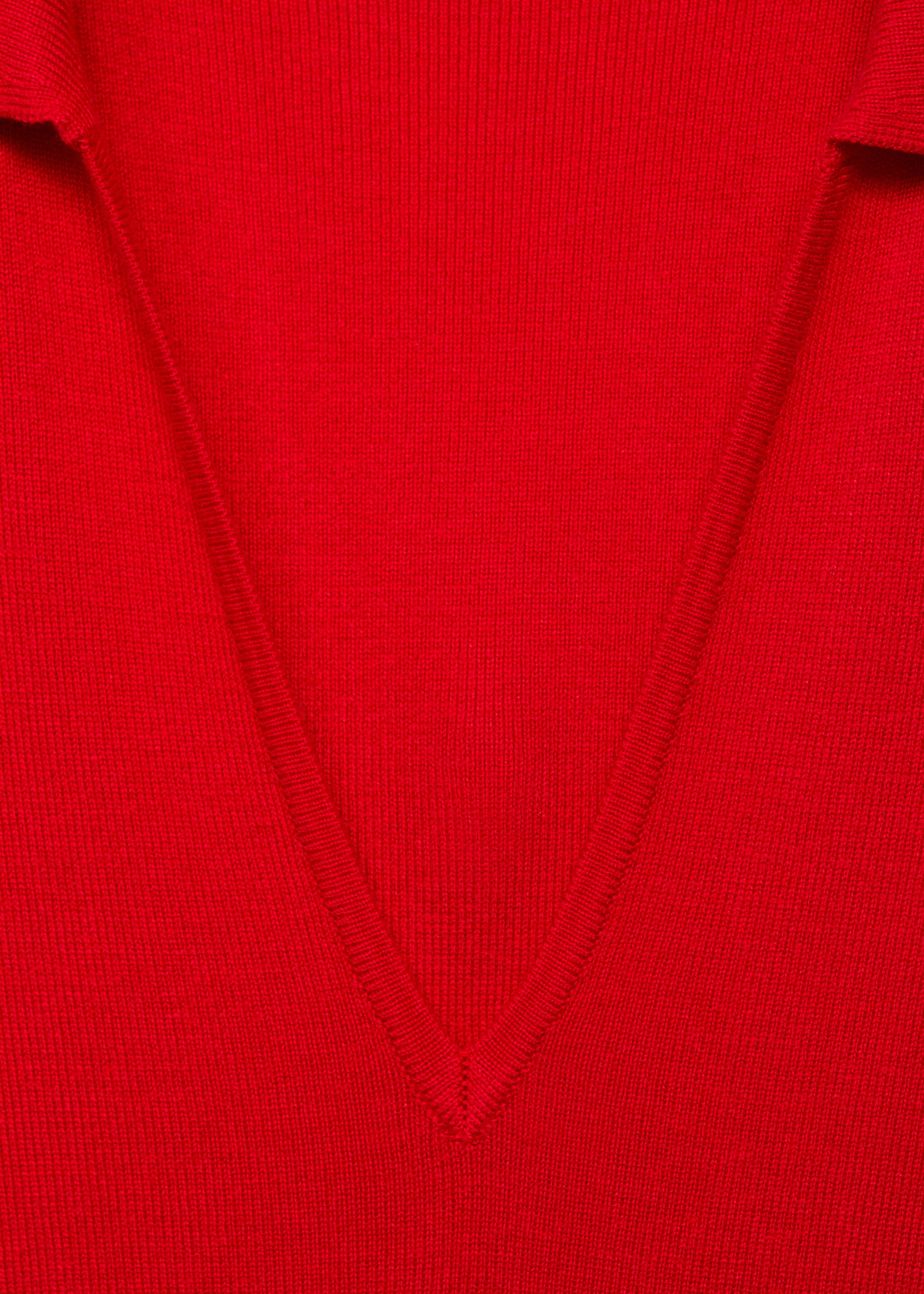 Lapel knitted midi dress - Details of the article 8