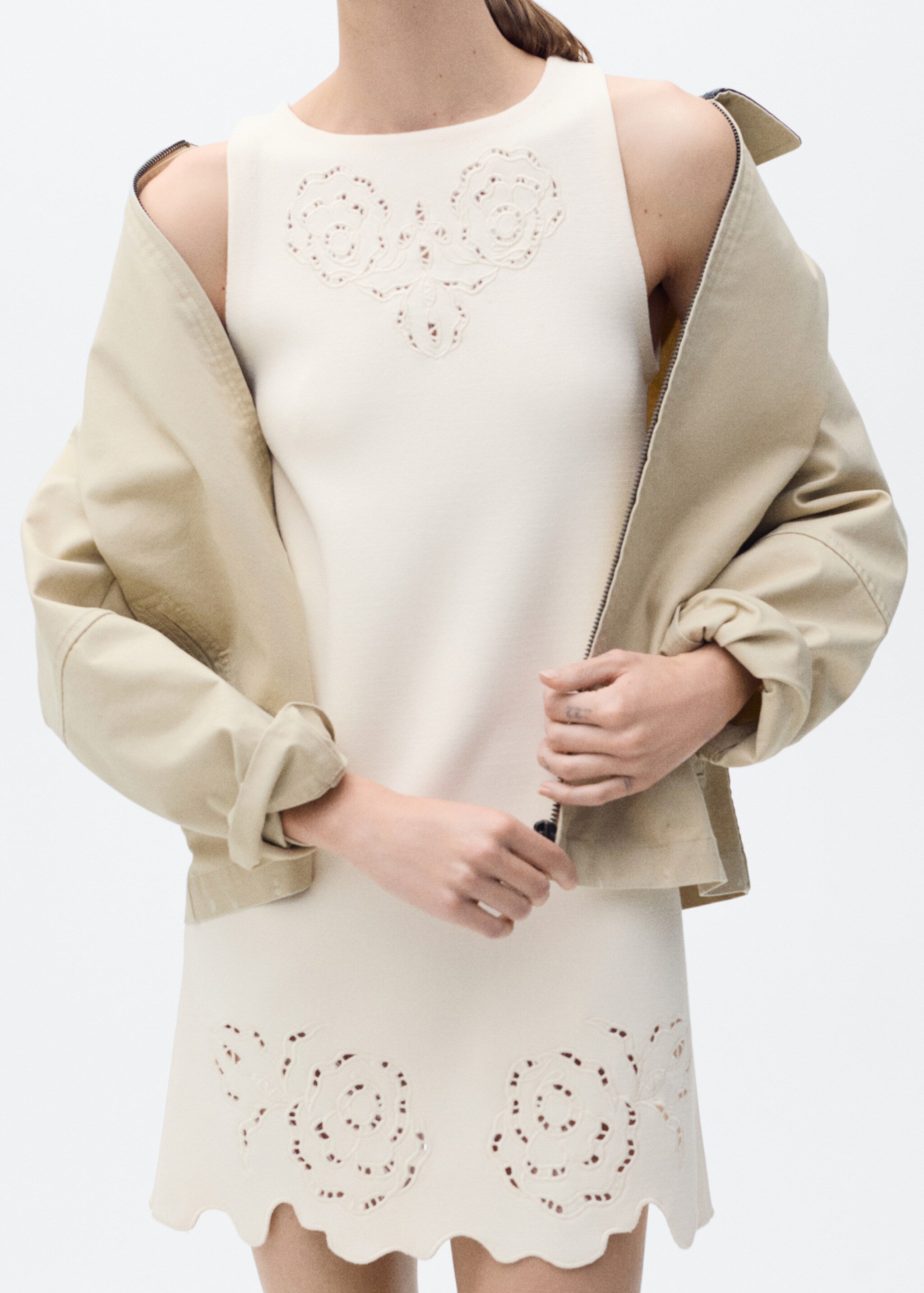 Knitted dress openwork details - Details of the article 2