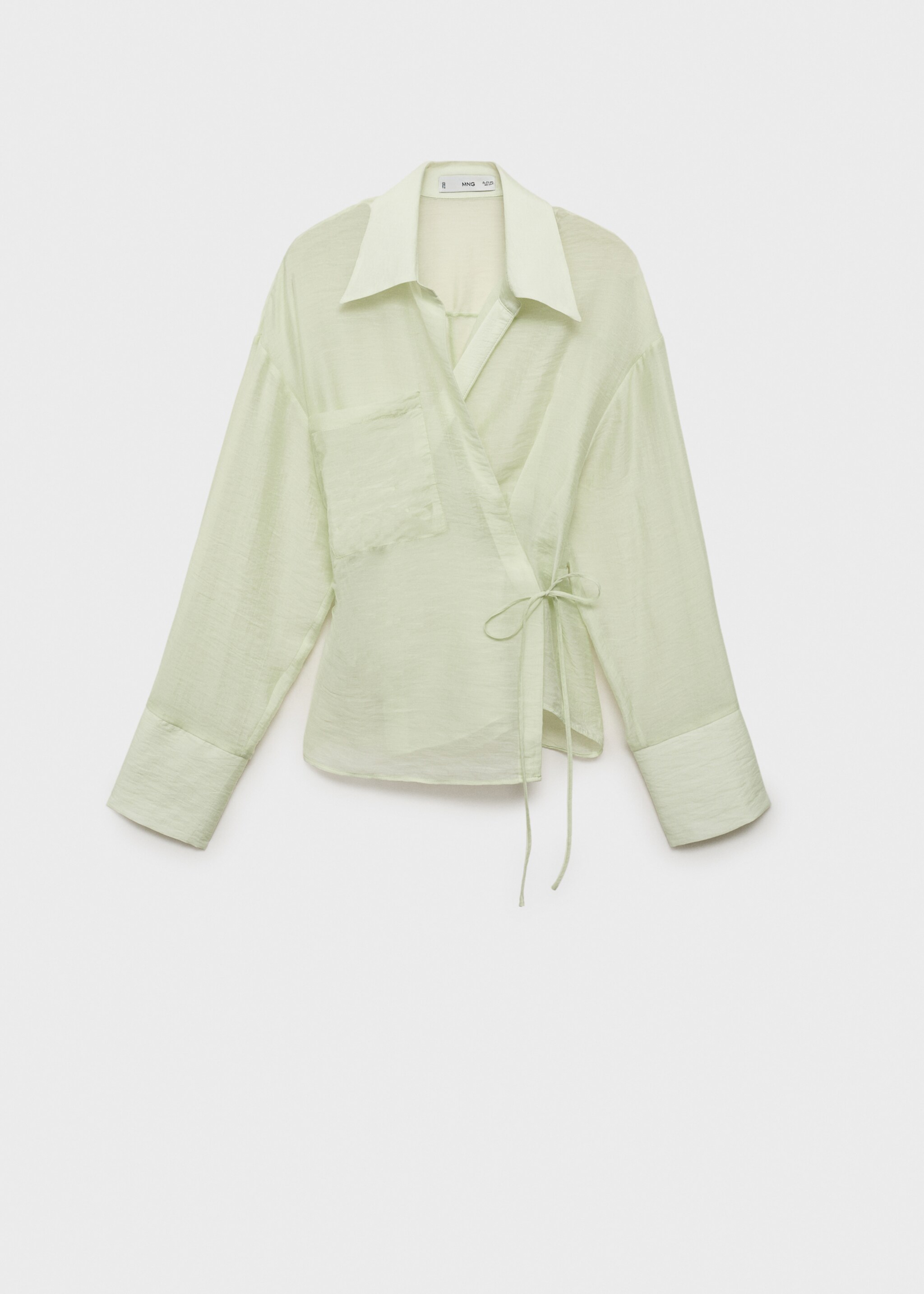 Lyocell wrap shirt with bow closure - Article without model