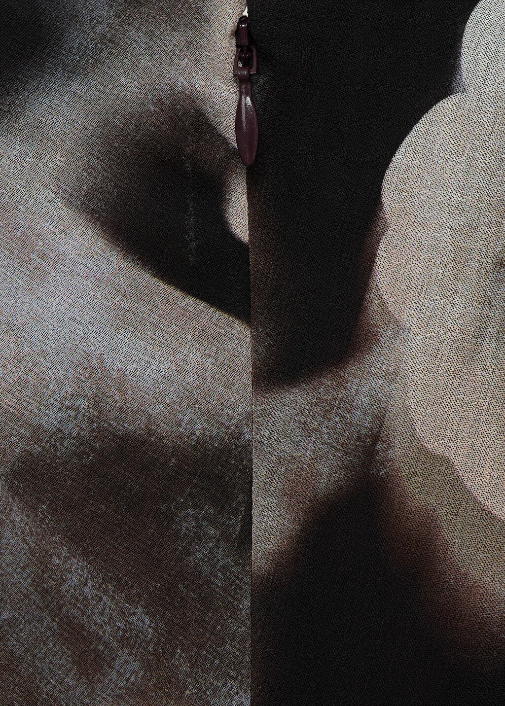 Floral-print draped dress